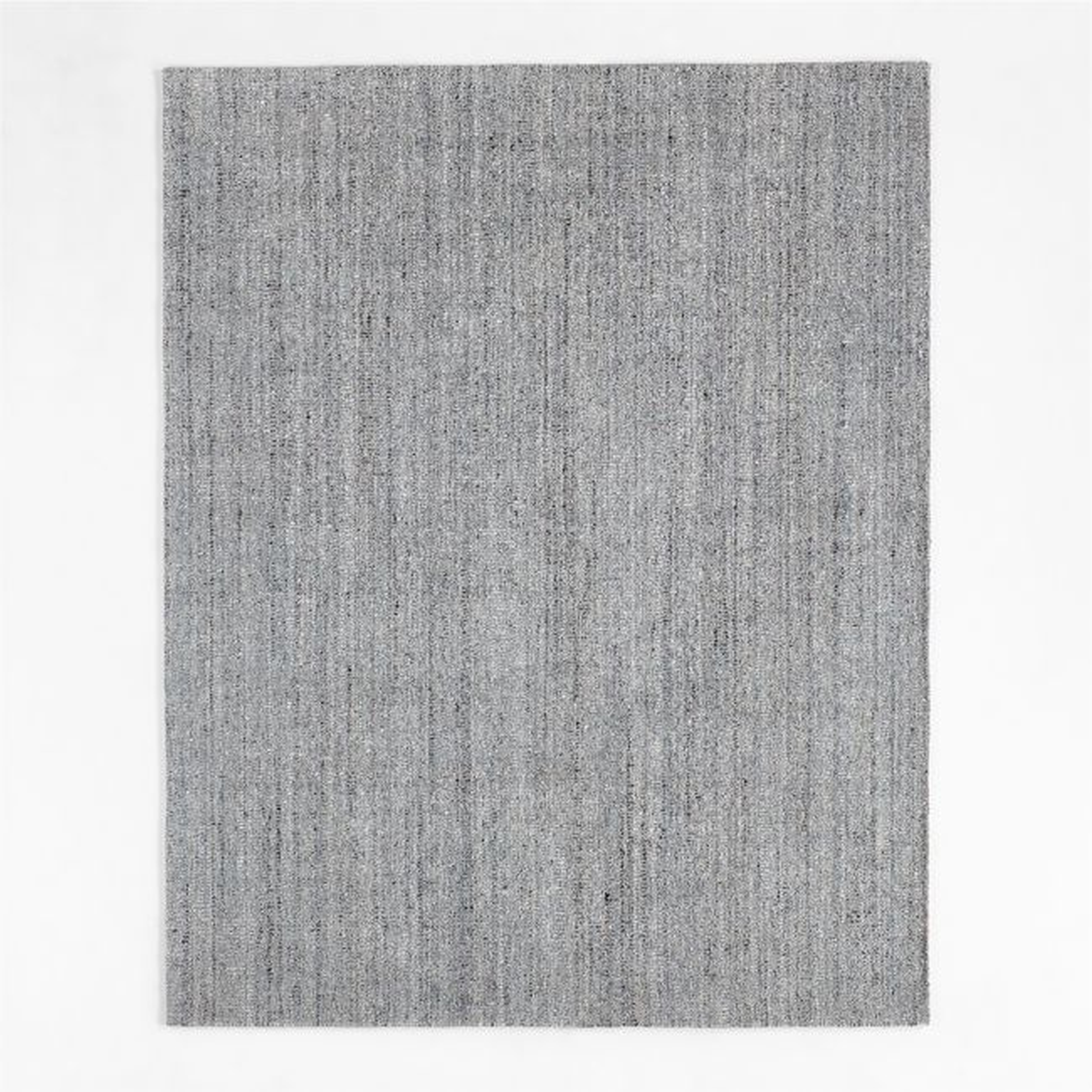 Vienne Performance Wool Striped Light Blue Area Rug 9'x12' - Crate and Barrel