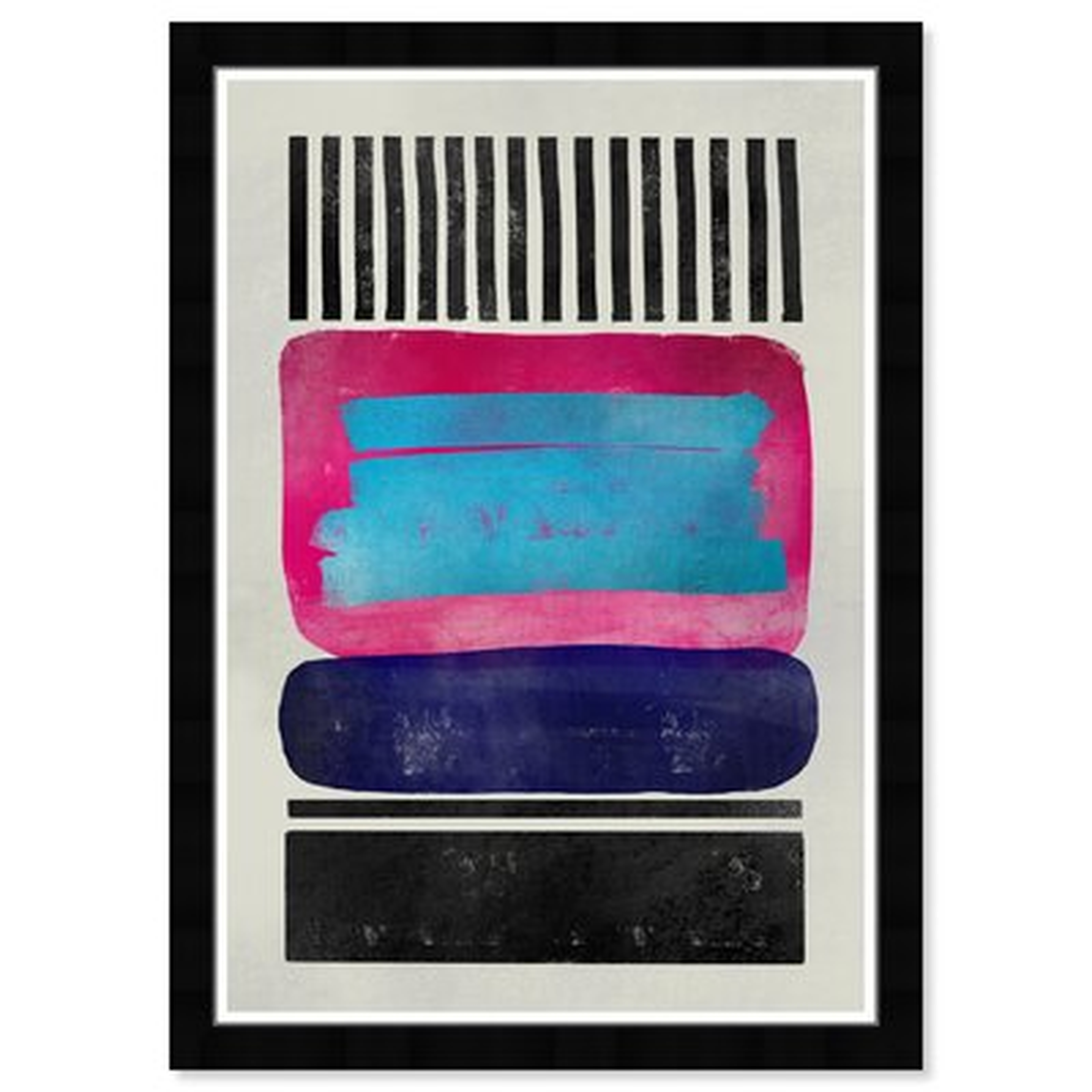 'Abstract Living Room Shapes' - Picture Frame Graphic Art Print on Paper - Wayfair