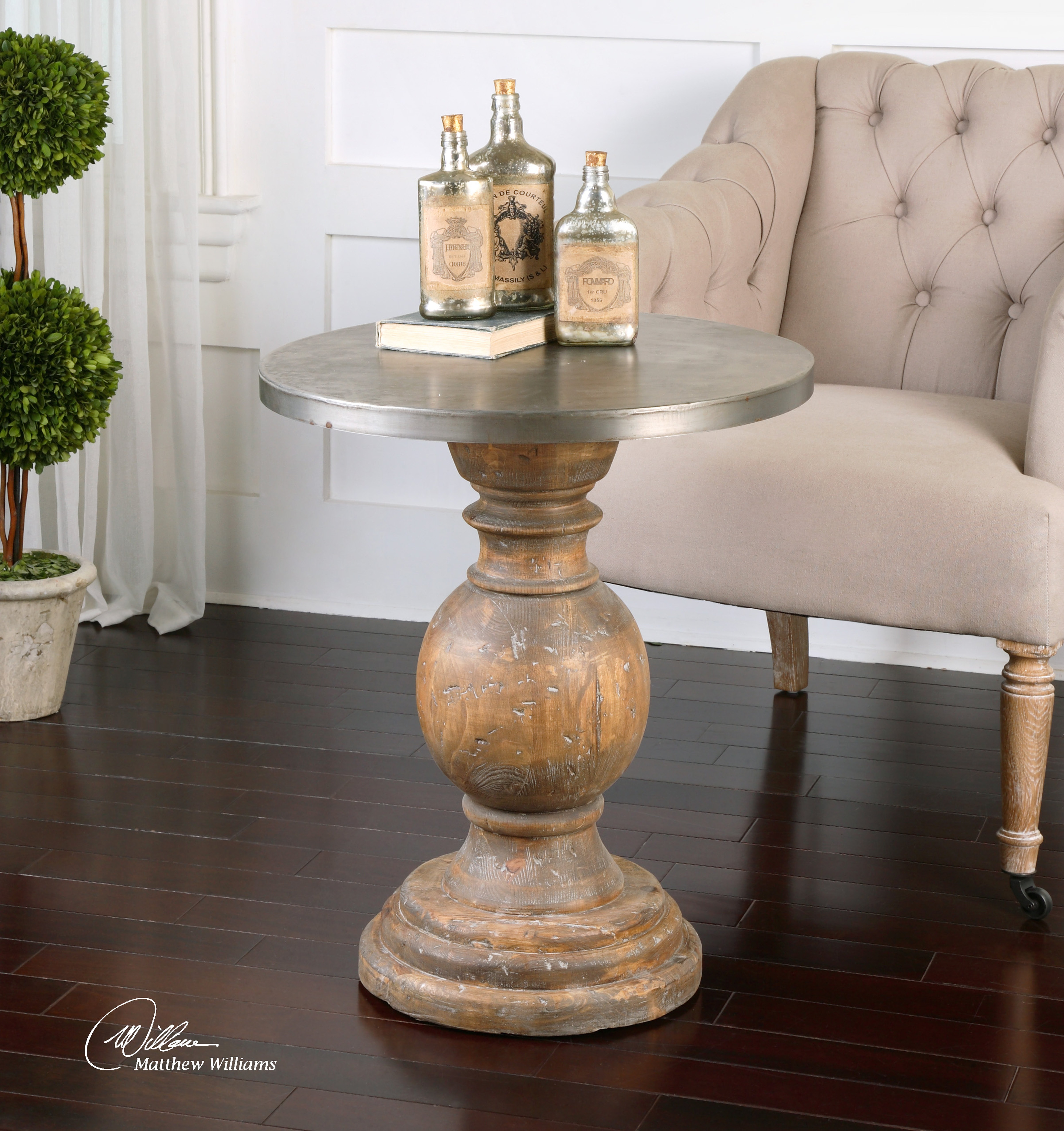 Blythe Wooden Accent Table - Hudsonhill Foundry