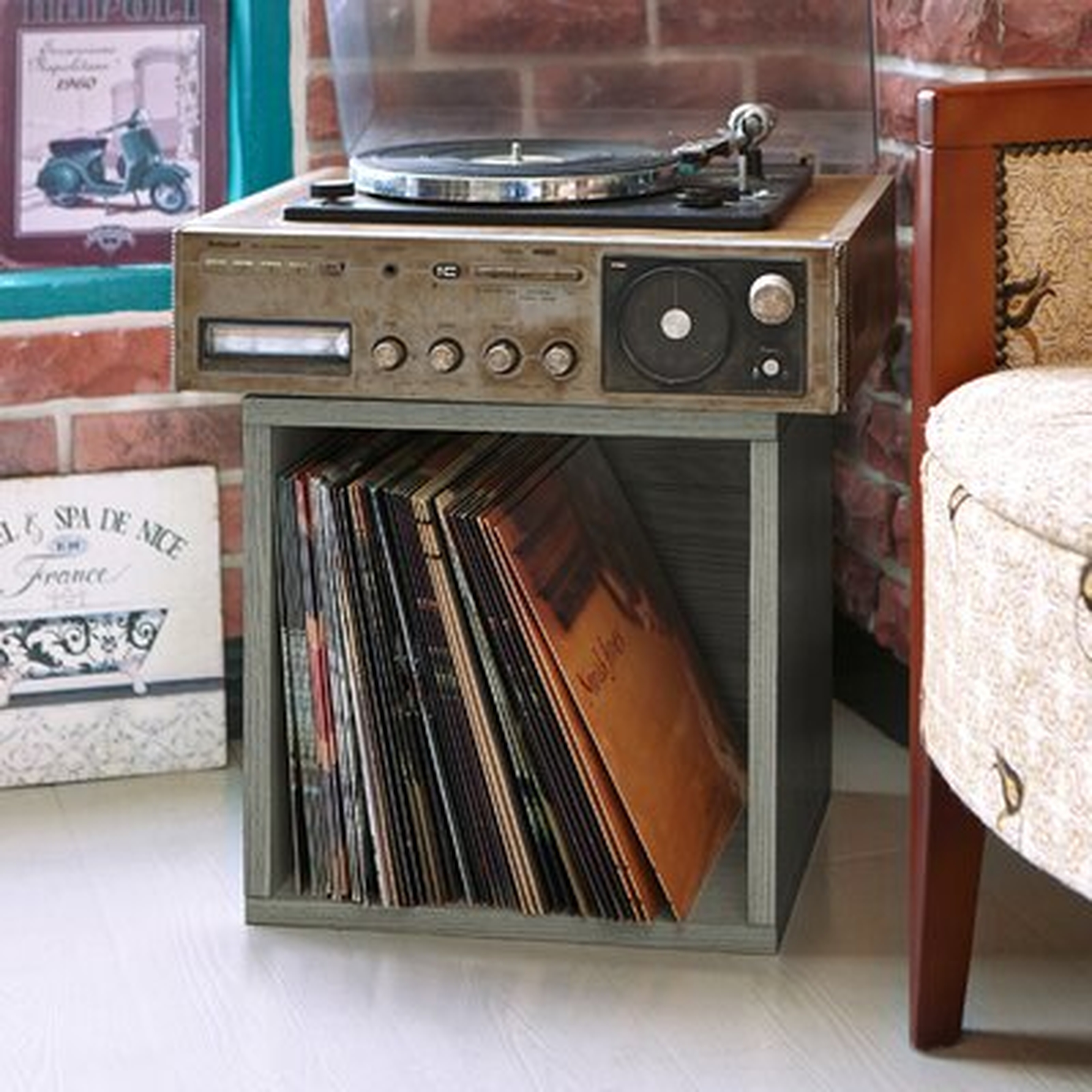 Andrade Vinyl Record Album Stackable Cube Storage Multimedia Shelves - Wayfair