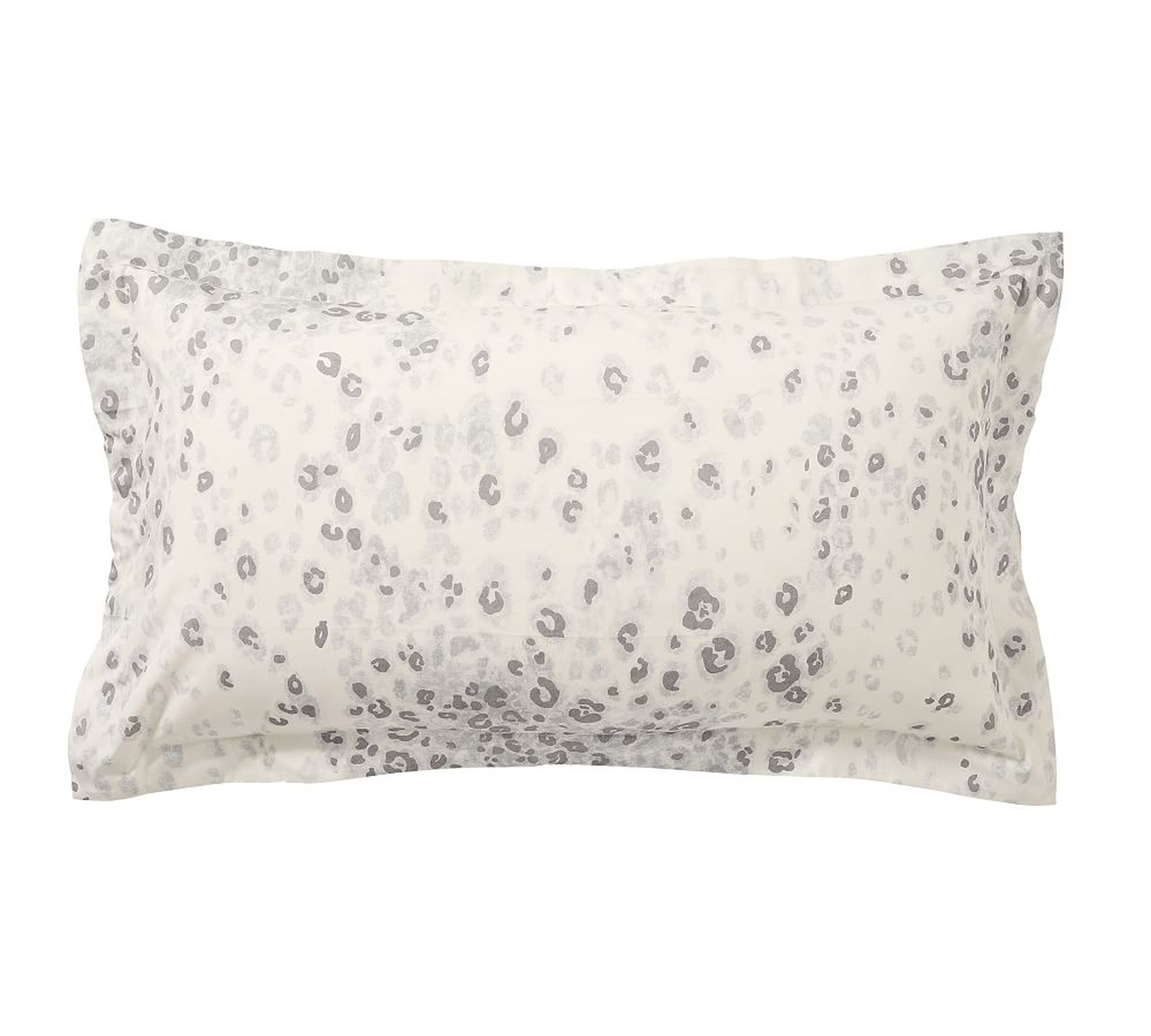 White Snow Leopard Organic Percale Shams, King, Set of 2 - Pottery Barn