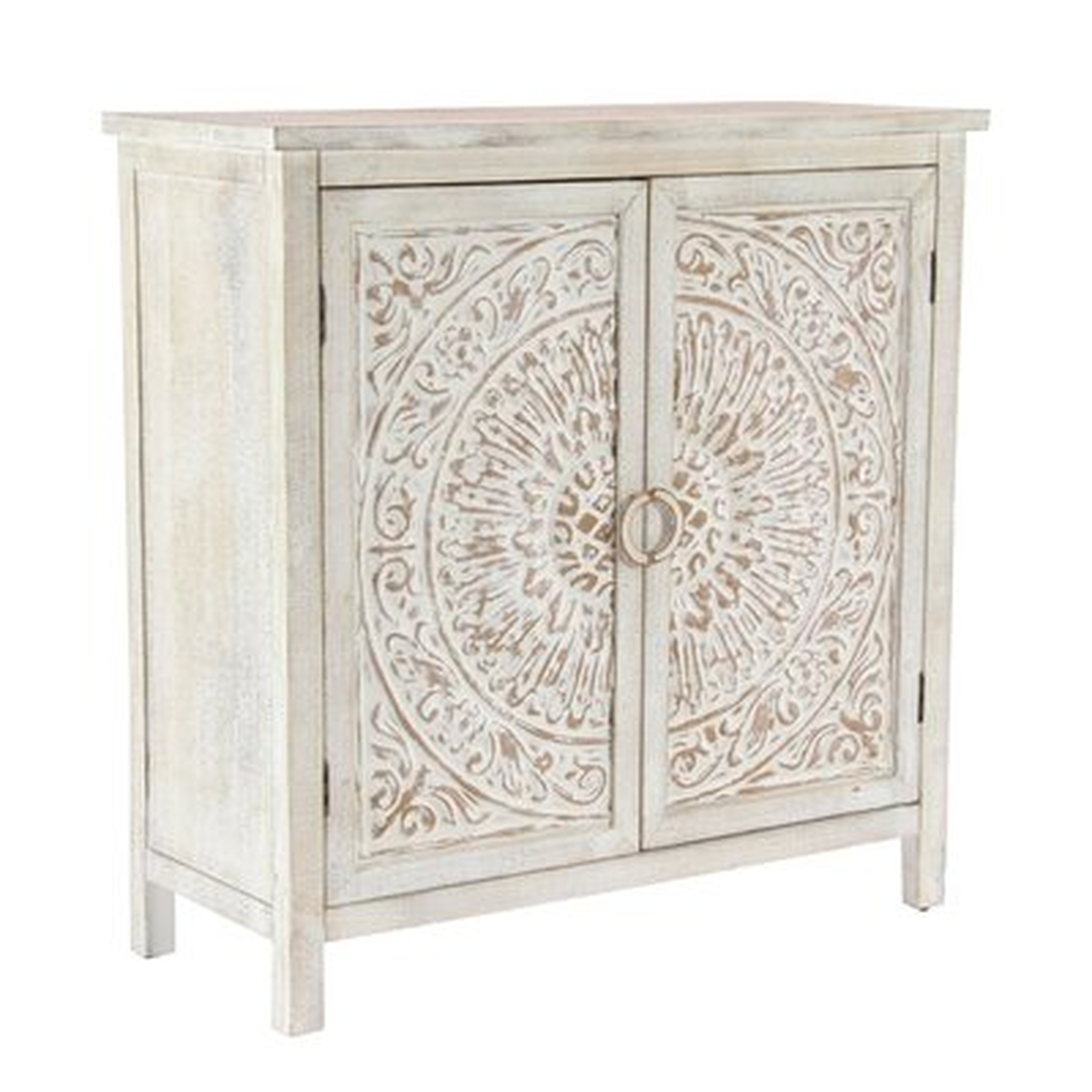 Sydni Traditional Carved Design 2 Door Accent Cabinet - AllModern