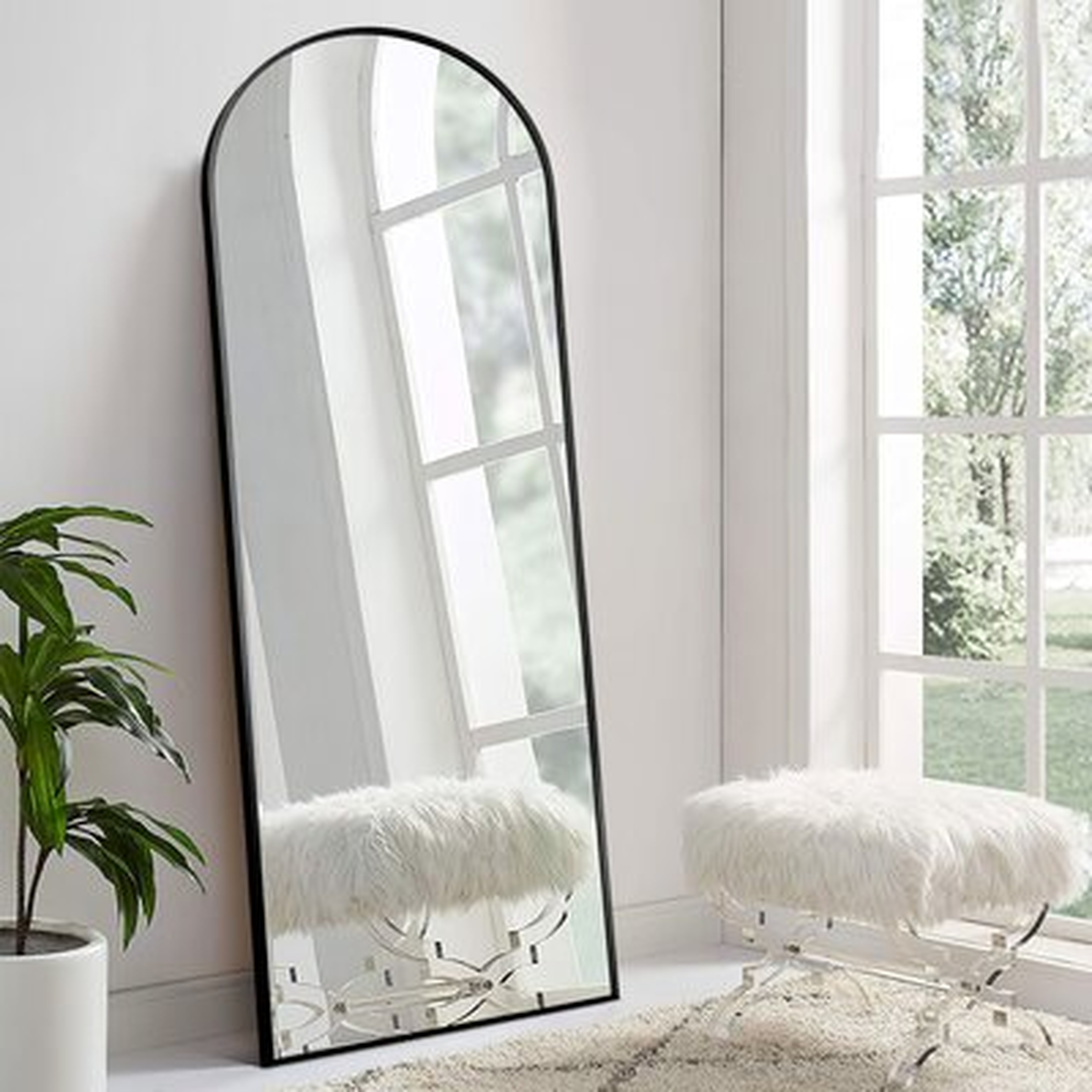 Full Length Mirror, Black, 21" x 64" - Wayfair