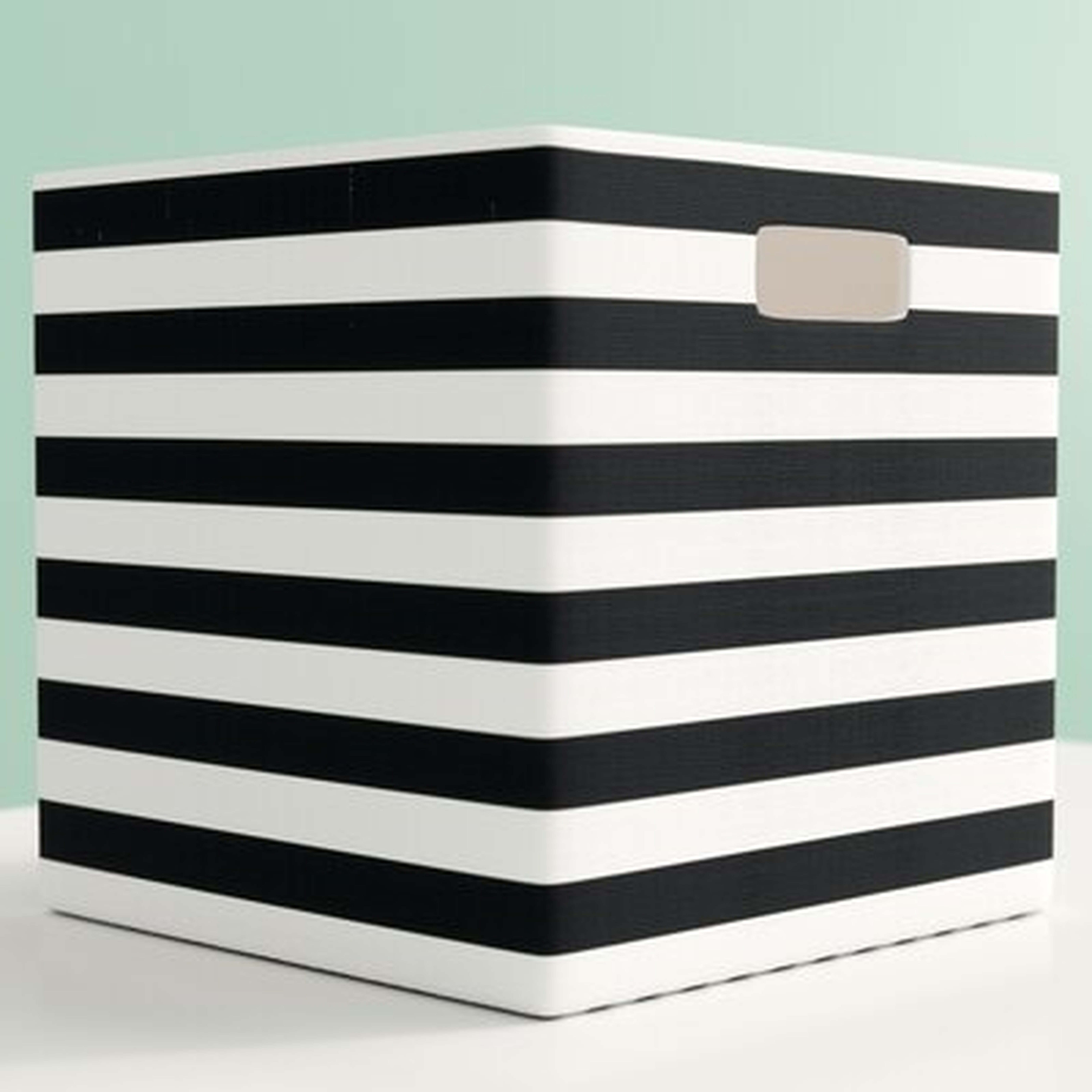Cube Stripe Fabric Polyester Bin - Wayfair