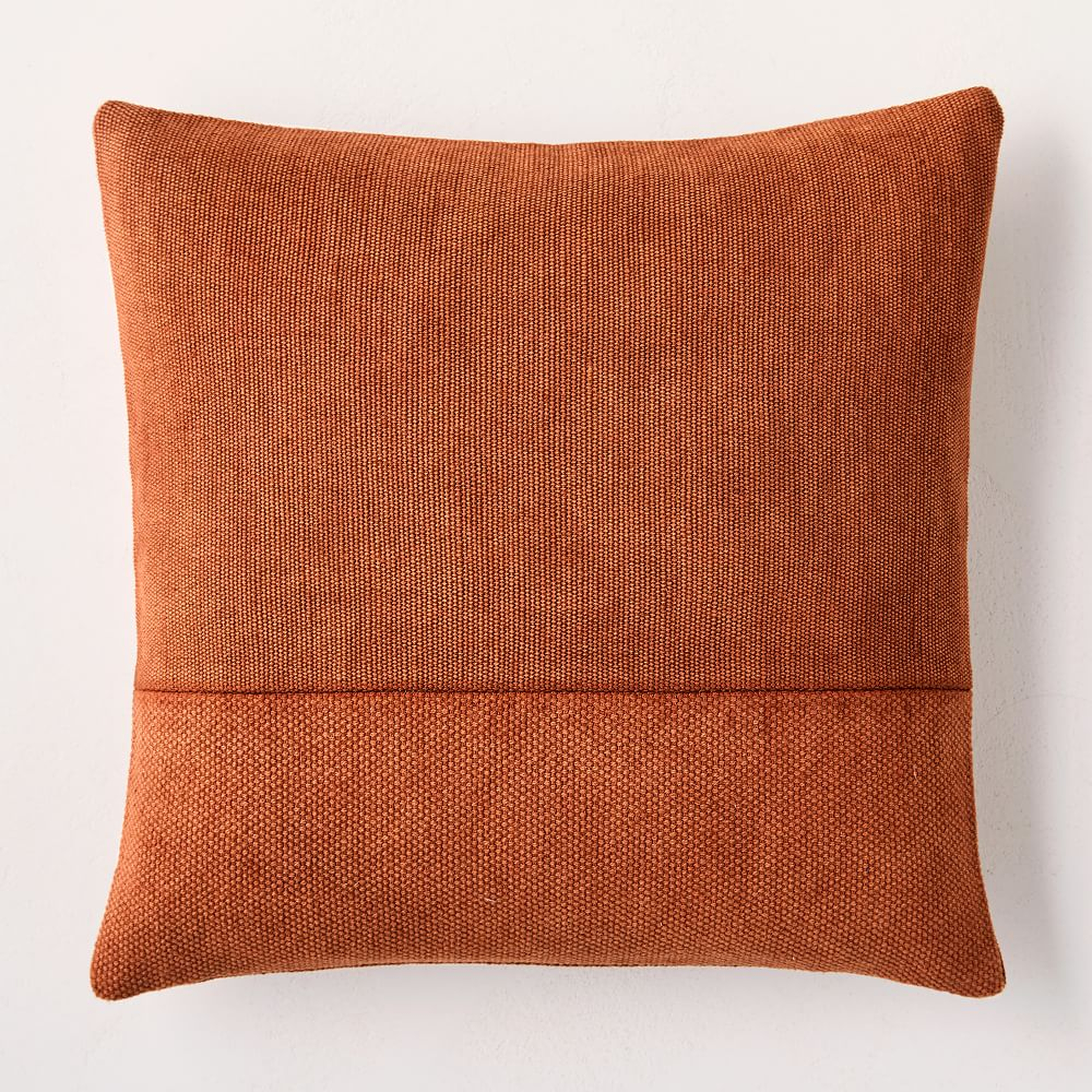 Cotton Canvas Pillow Cover, 18"x18", Copper - West Elm