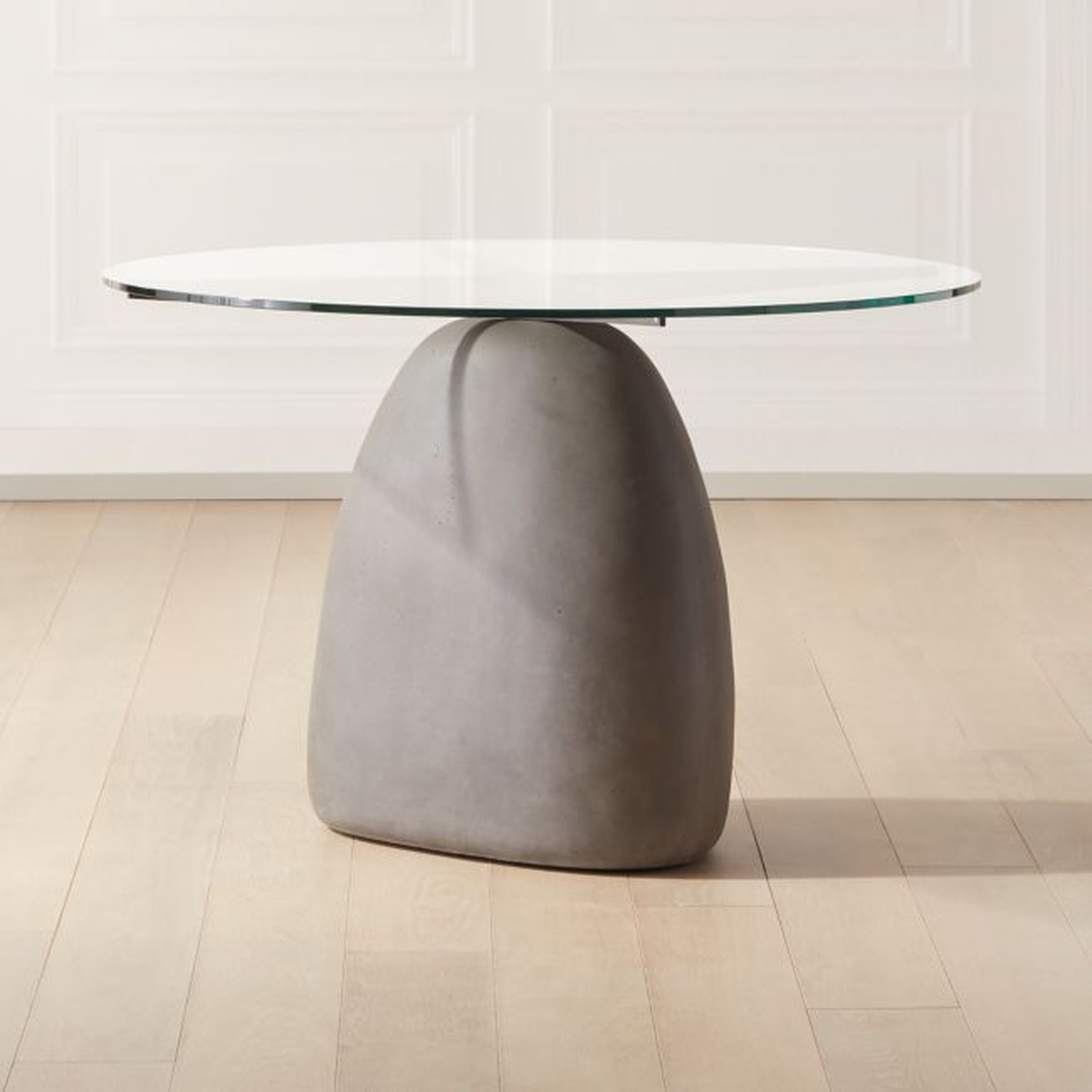 Stone Grey Round Dining Table 47" - CB2