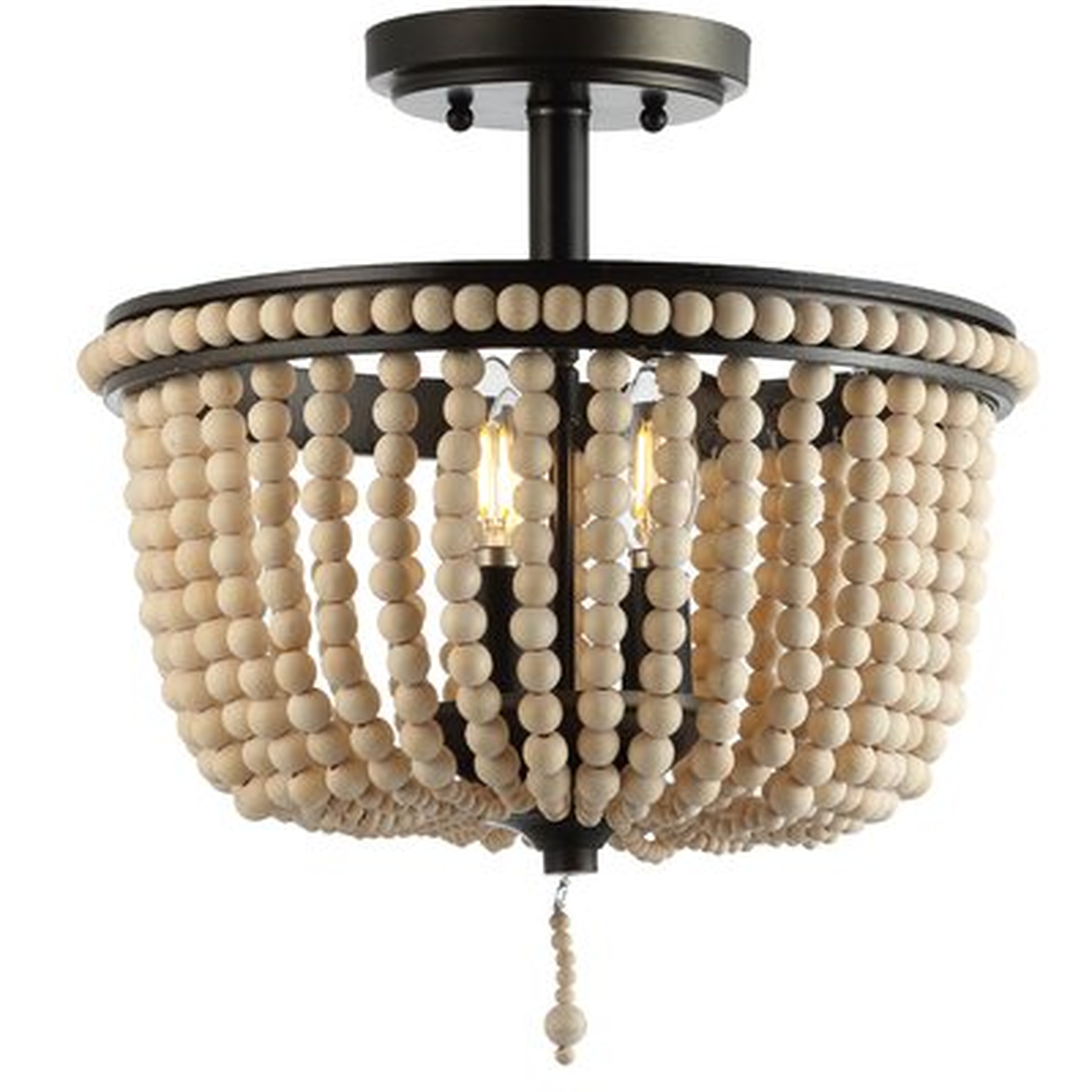 Herricks 3 - Light 14" Unique/Statement Geometric Semi Flush Mount - Wayfair