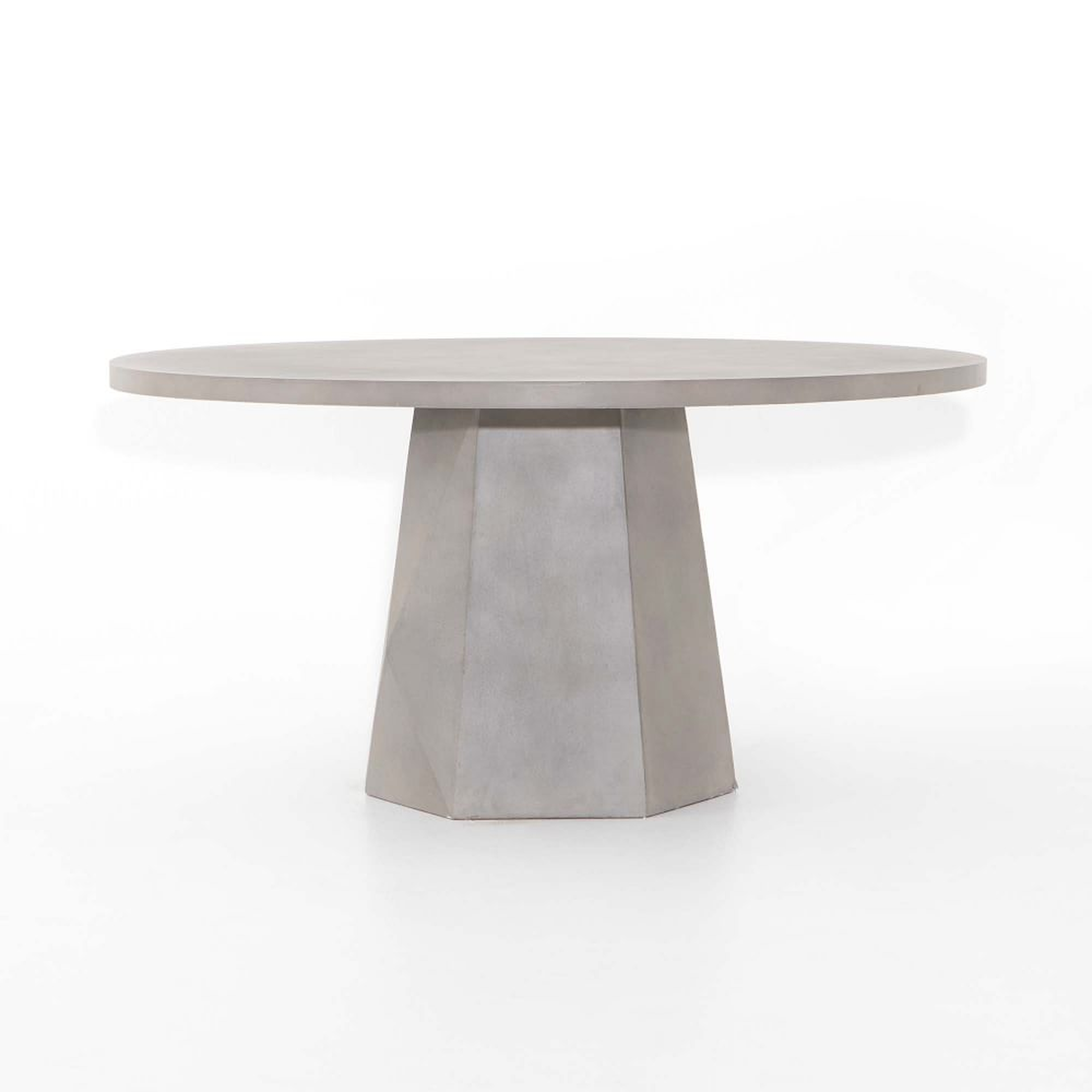 Outdoor Prism Dining Table, Gray - West Elm
