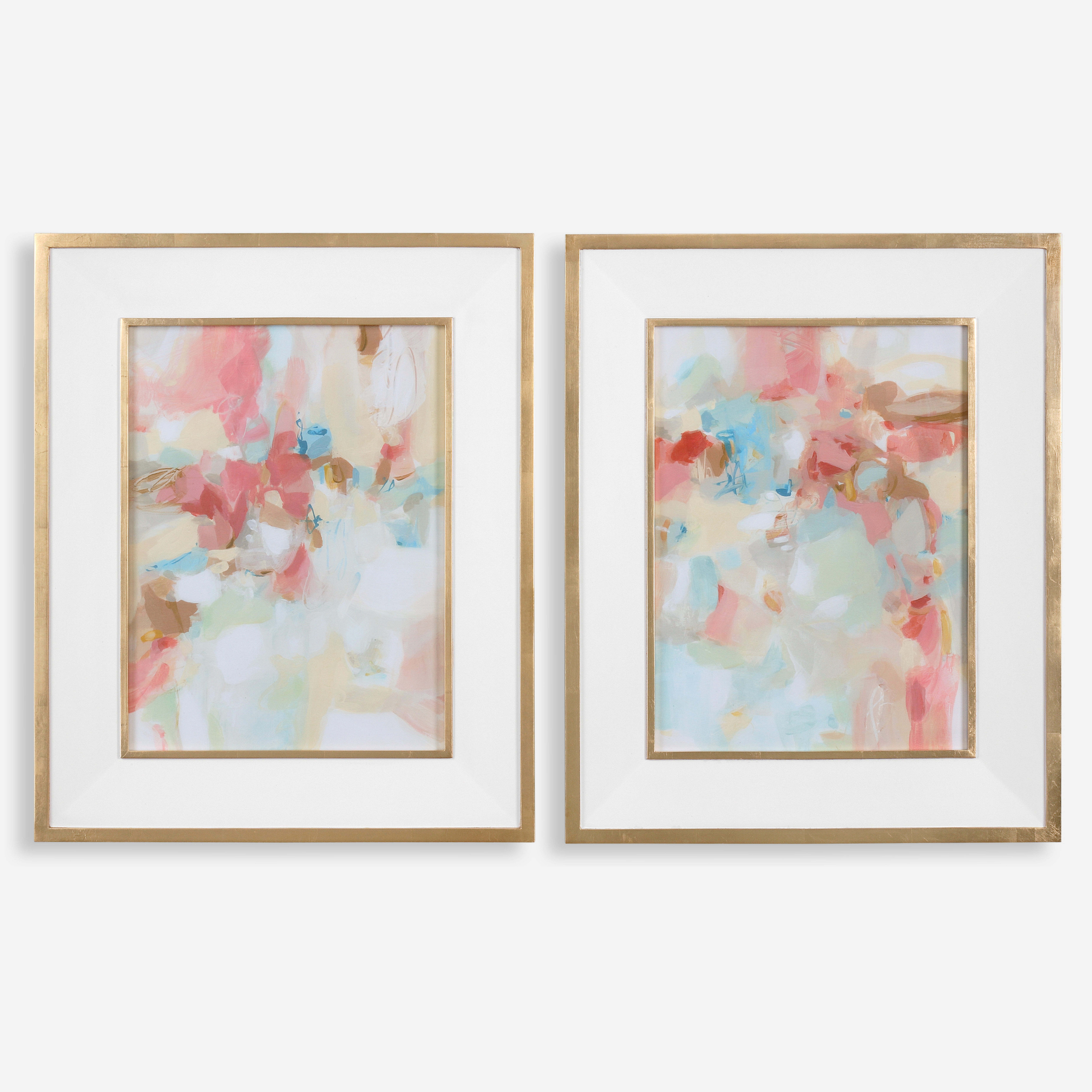 A Touch Of Blush And Rosewood Fences Art, S/2 - Uttermost