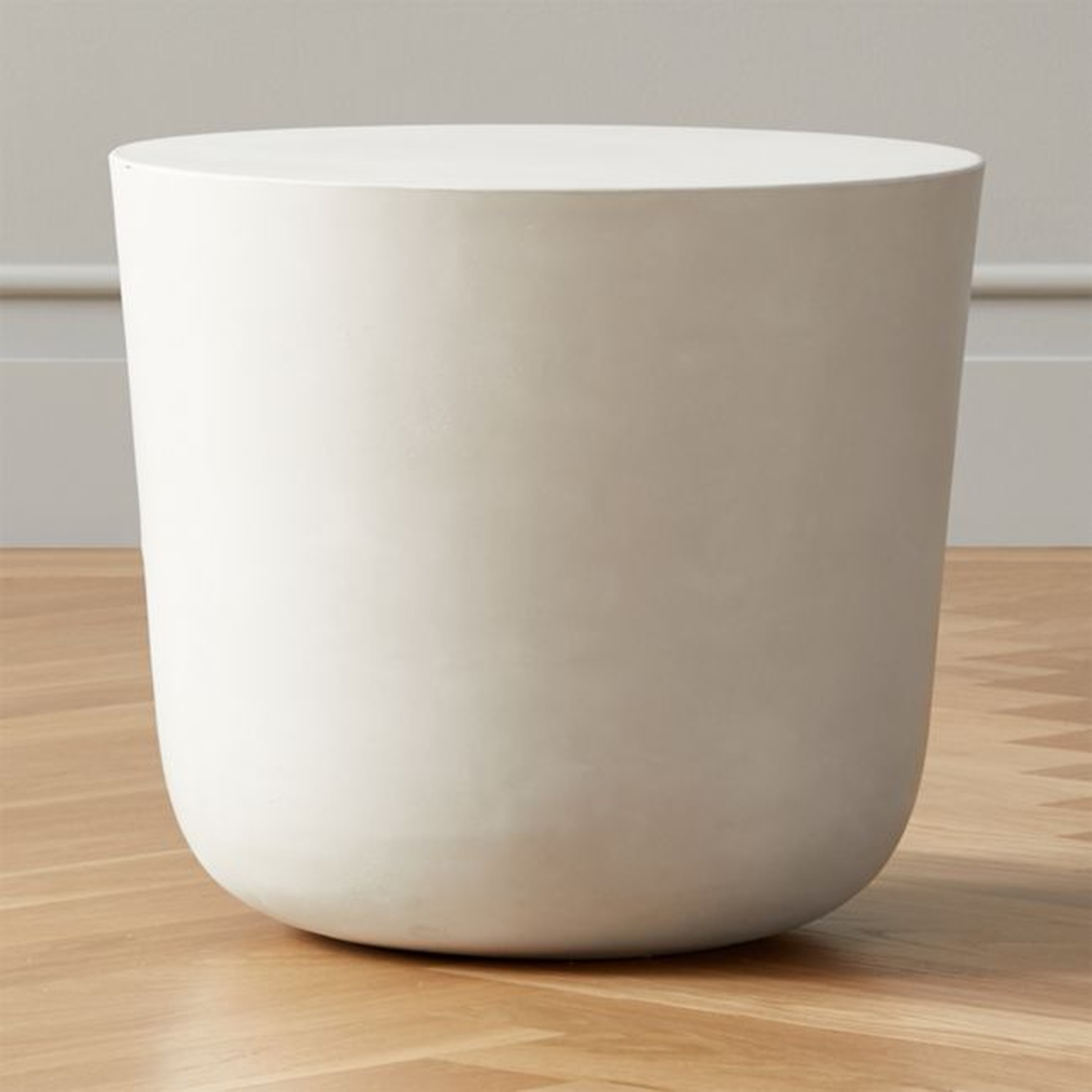 Cap Ivory Cement Side Table - CB2