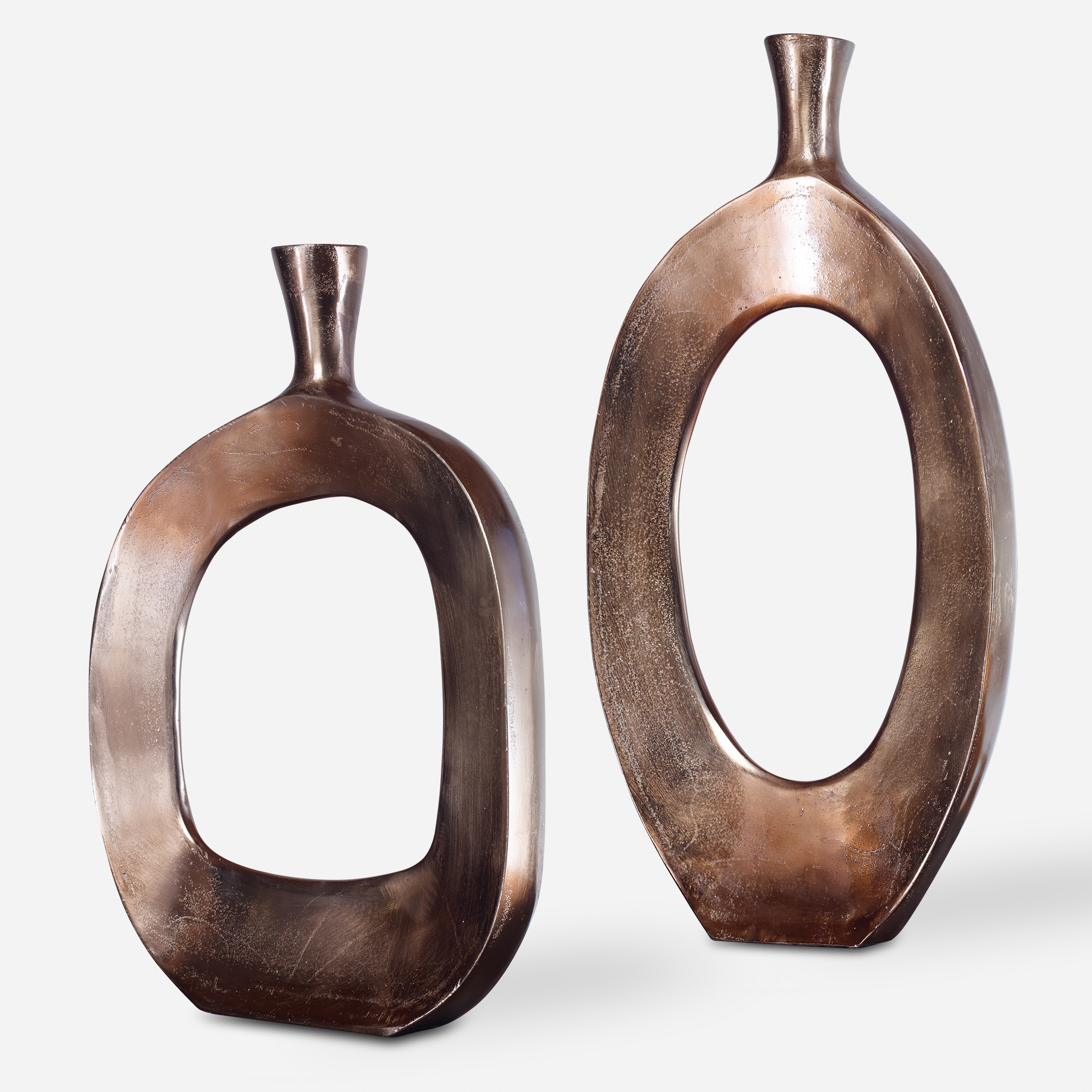 Kyler Textured Bronze Vases Set/2 - Uttermost