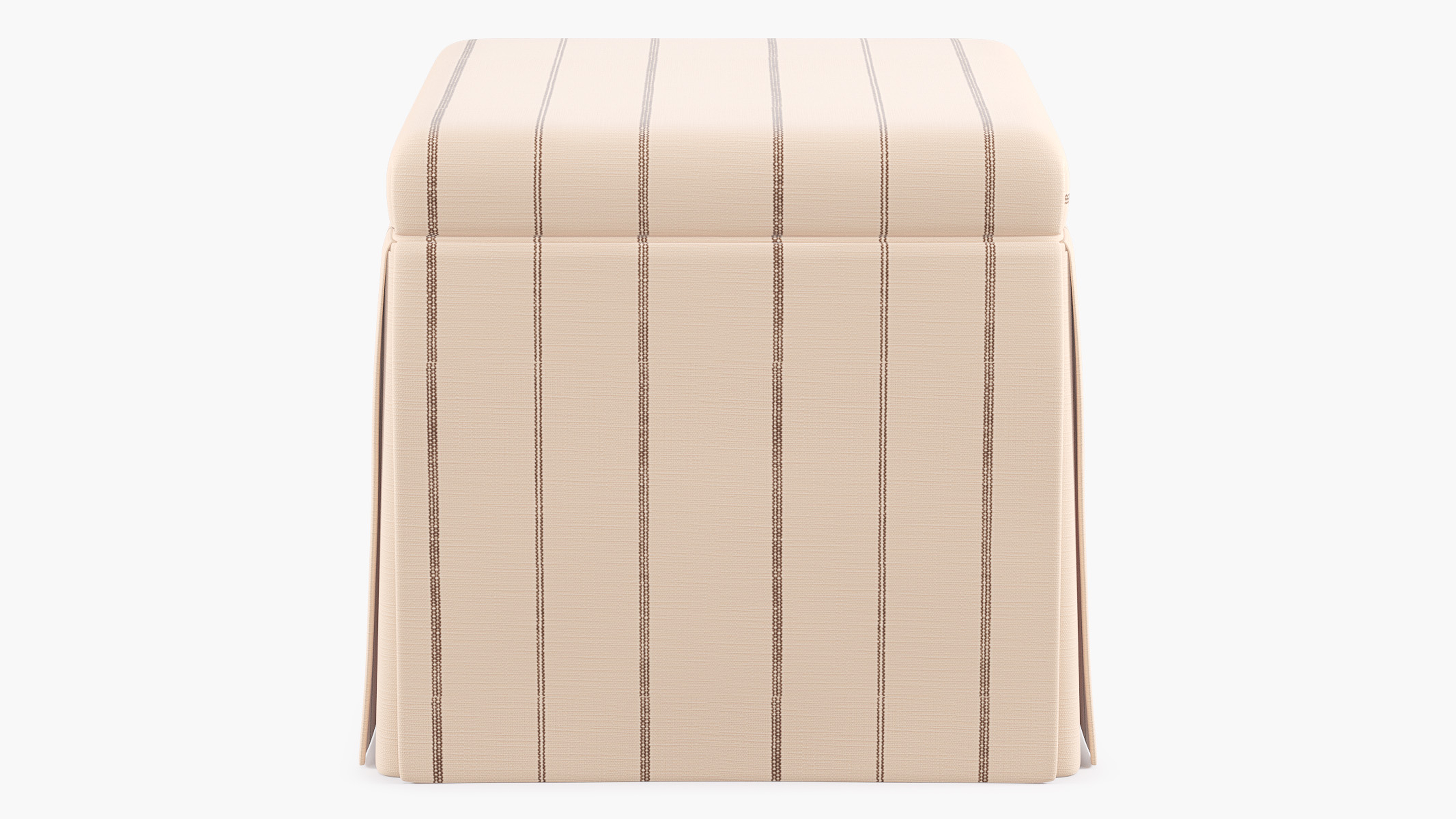 Skirted Storage Ottoman, Charcoal Fritz - The Inside