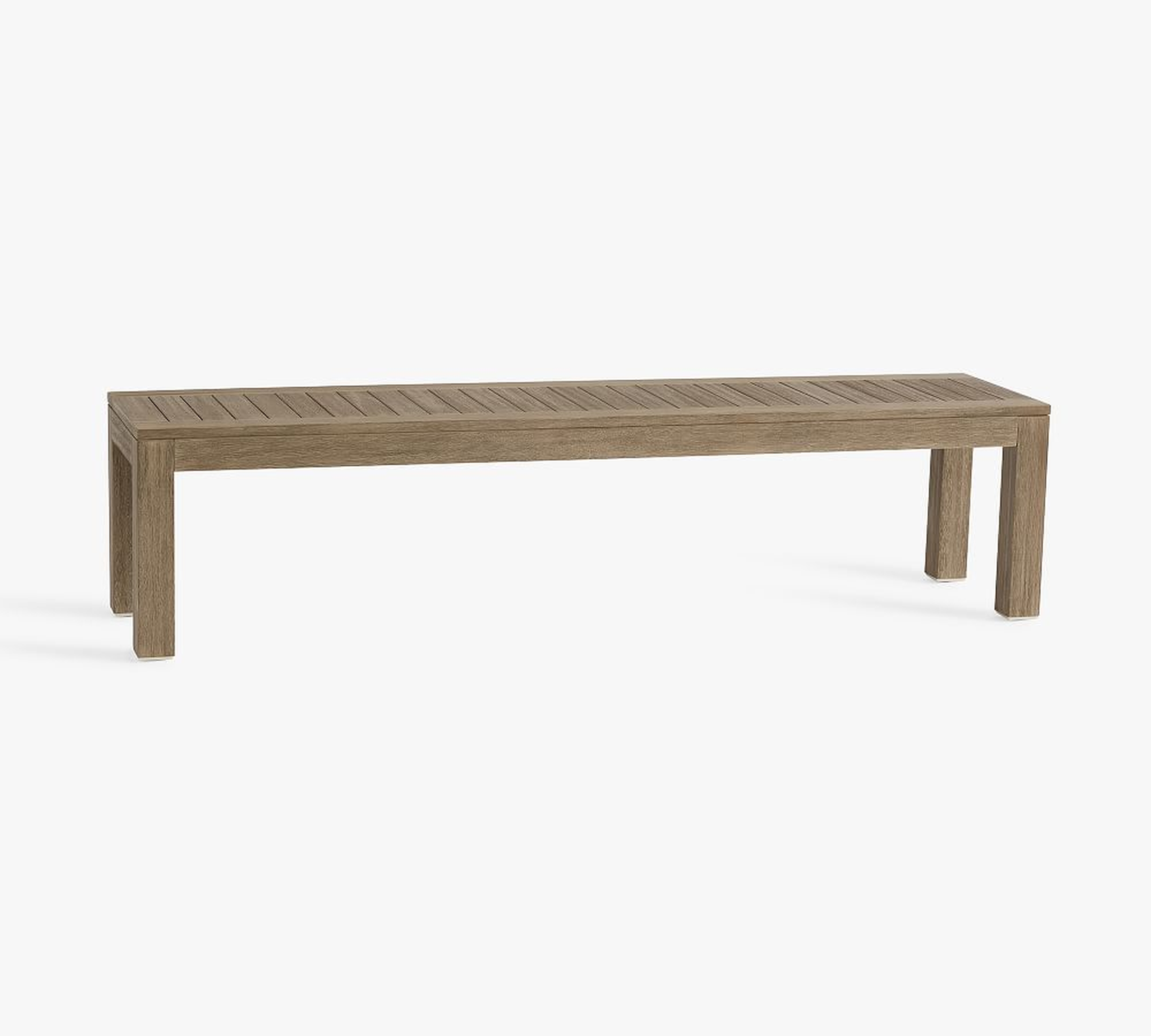 Indio 73" Dining Bench Frame, Weathered Gray - Pottery Barn