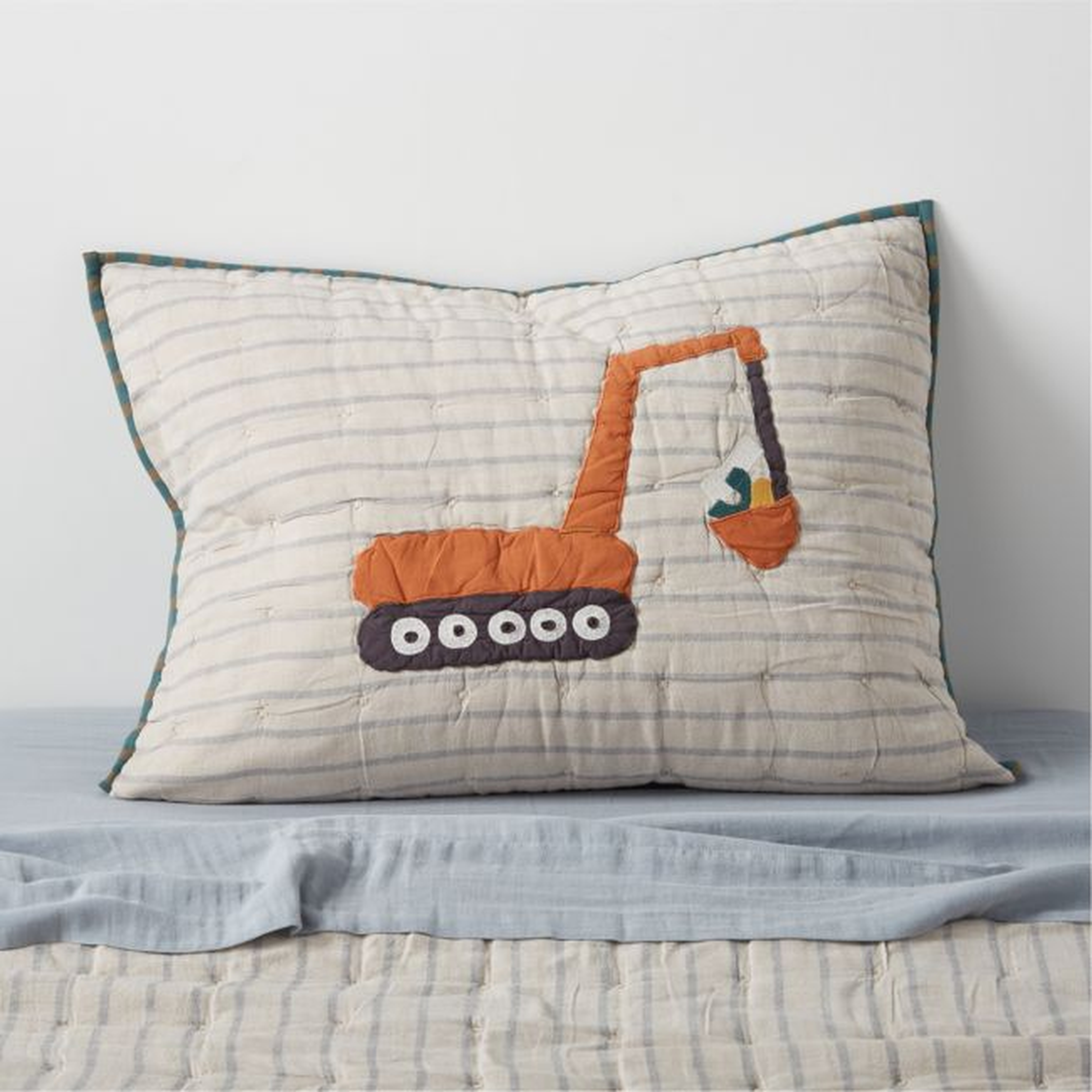 Modern Trucks Organic Cotton Kids Pillow Sham - Crate & Kids