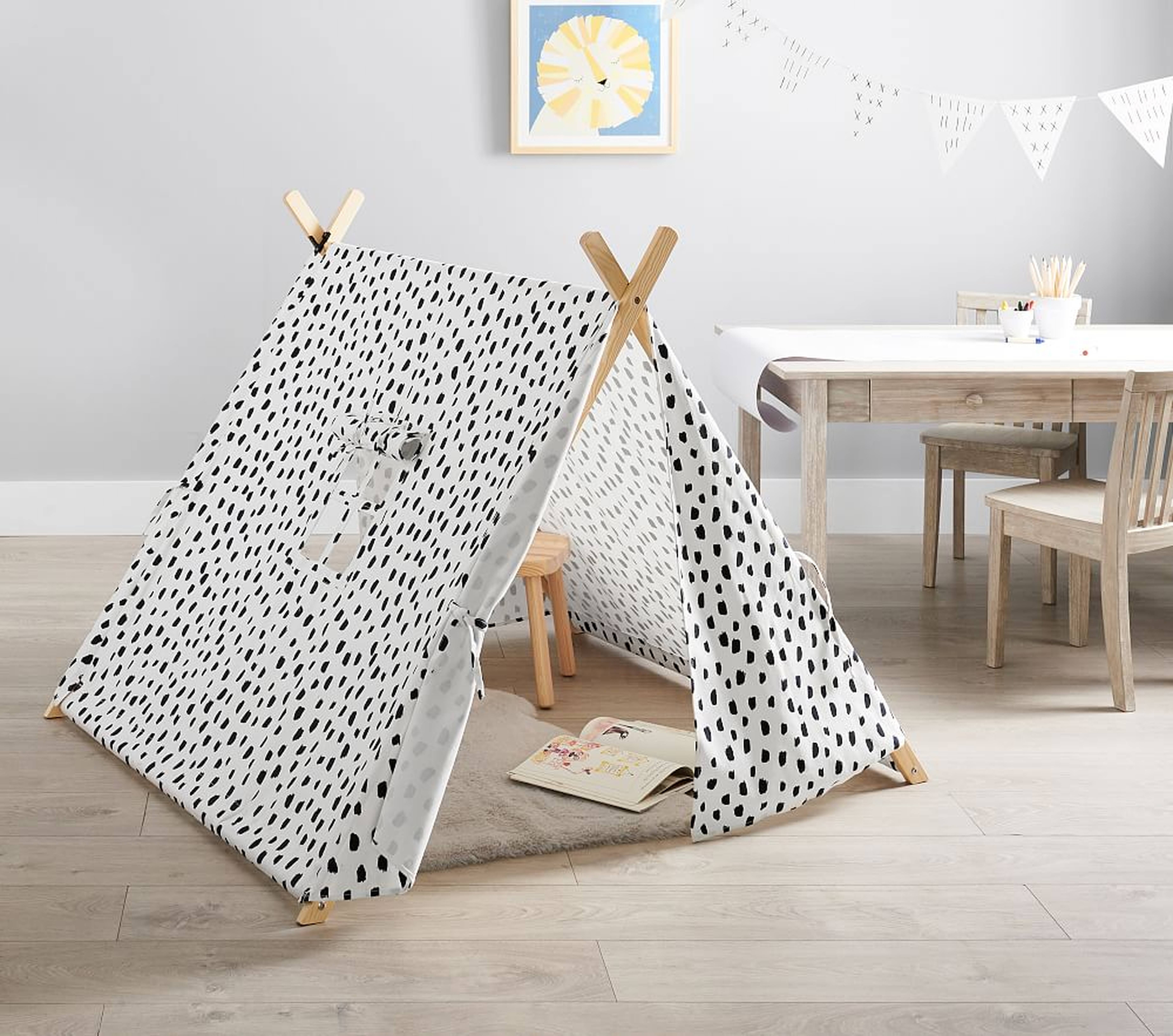 Collapsible Play Tent, Snow White/Jet Black, UPS - Pottery Barn Kids