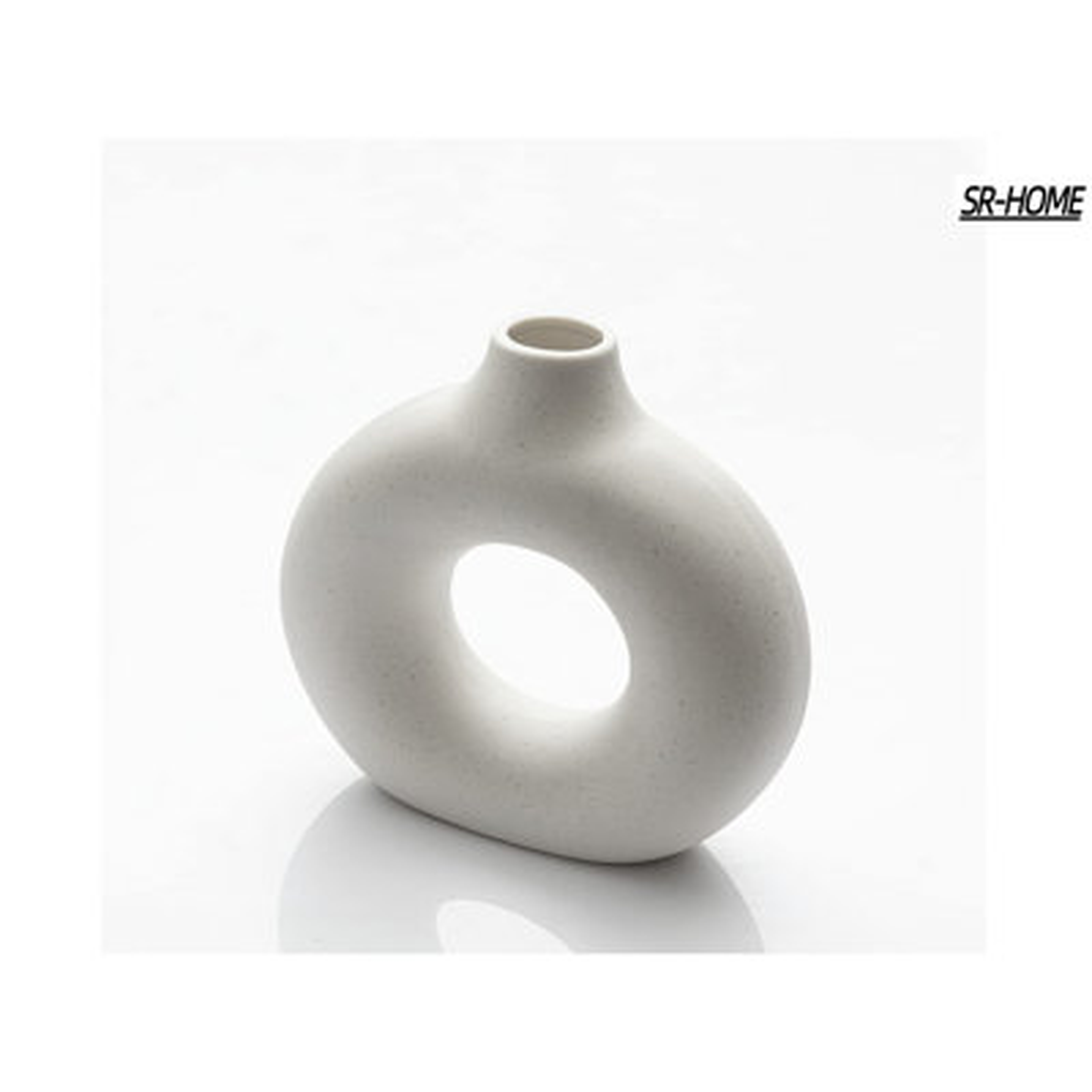Ceramic Vases For Home Decor, Circle Vase With Hole, Donut Vase, Boho Vase, Ceramic Vase, Vases For Flowers, Decorative Vase, White Ceramic Vase, Pampas Grass Vase, Circular Vase - Wayfair