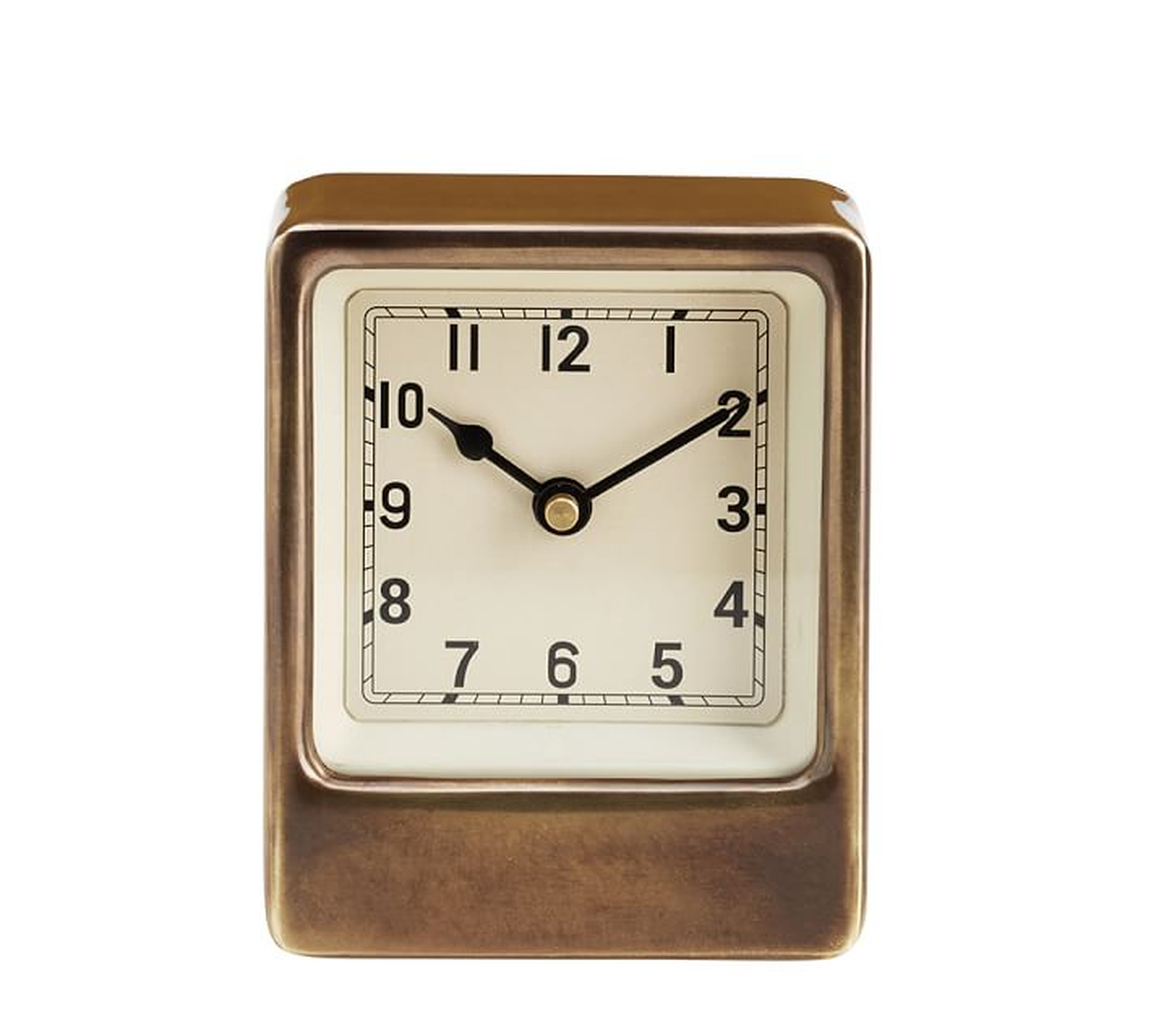 Anton Desktop Clock,Rust,Medium - Pottery Barn