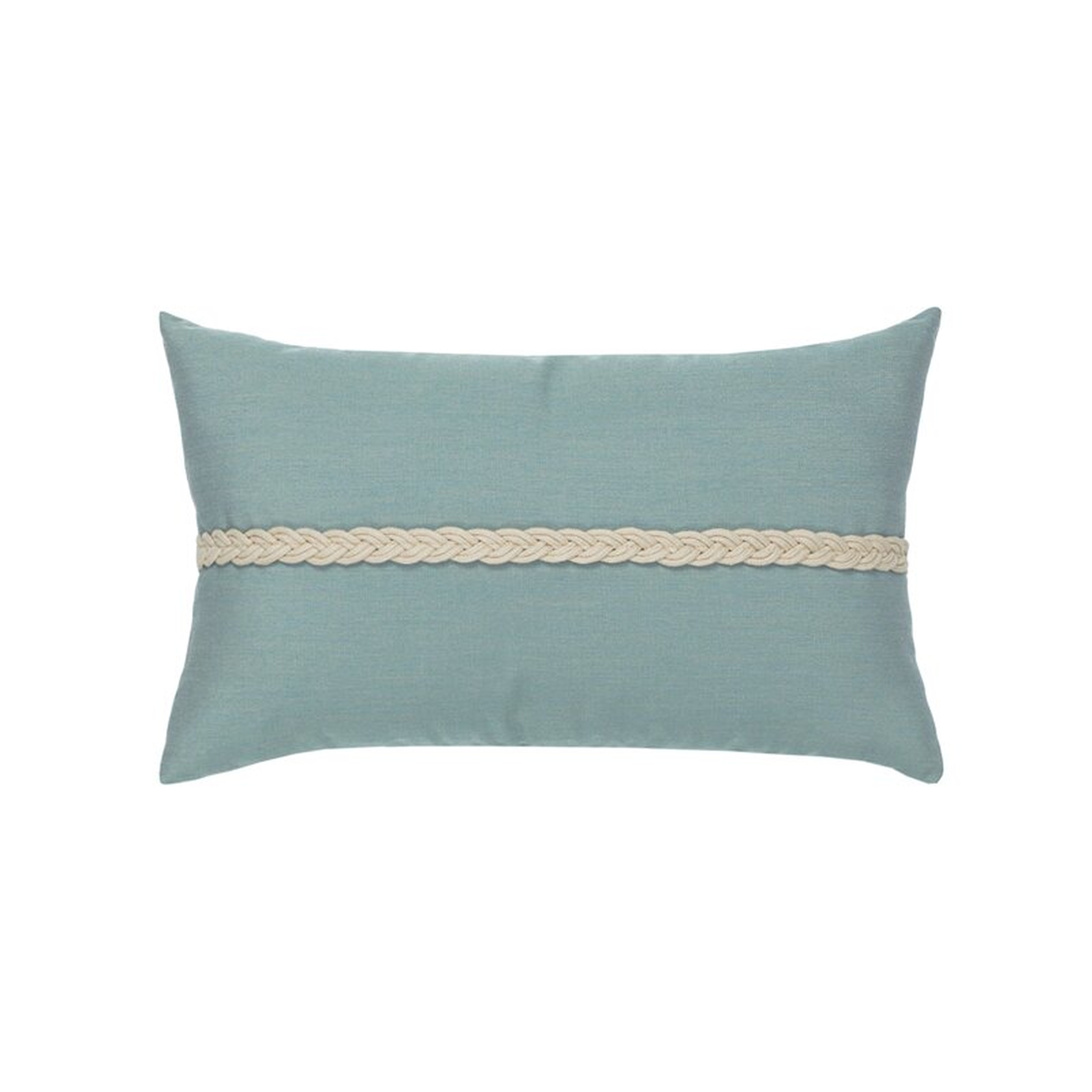 Elaine Smith Spa Braided Indoor/Outdoor Lumbar Pillow Color: Blue - Perigold