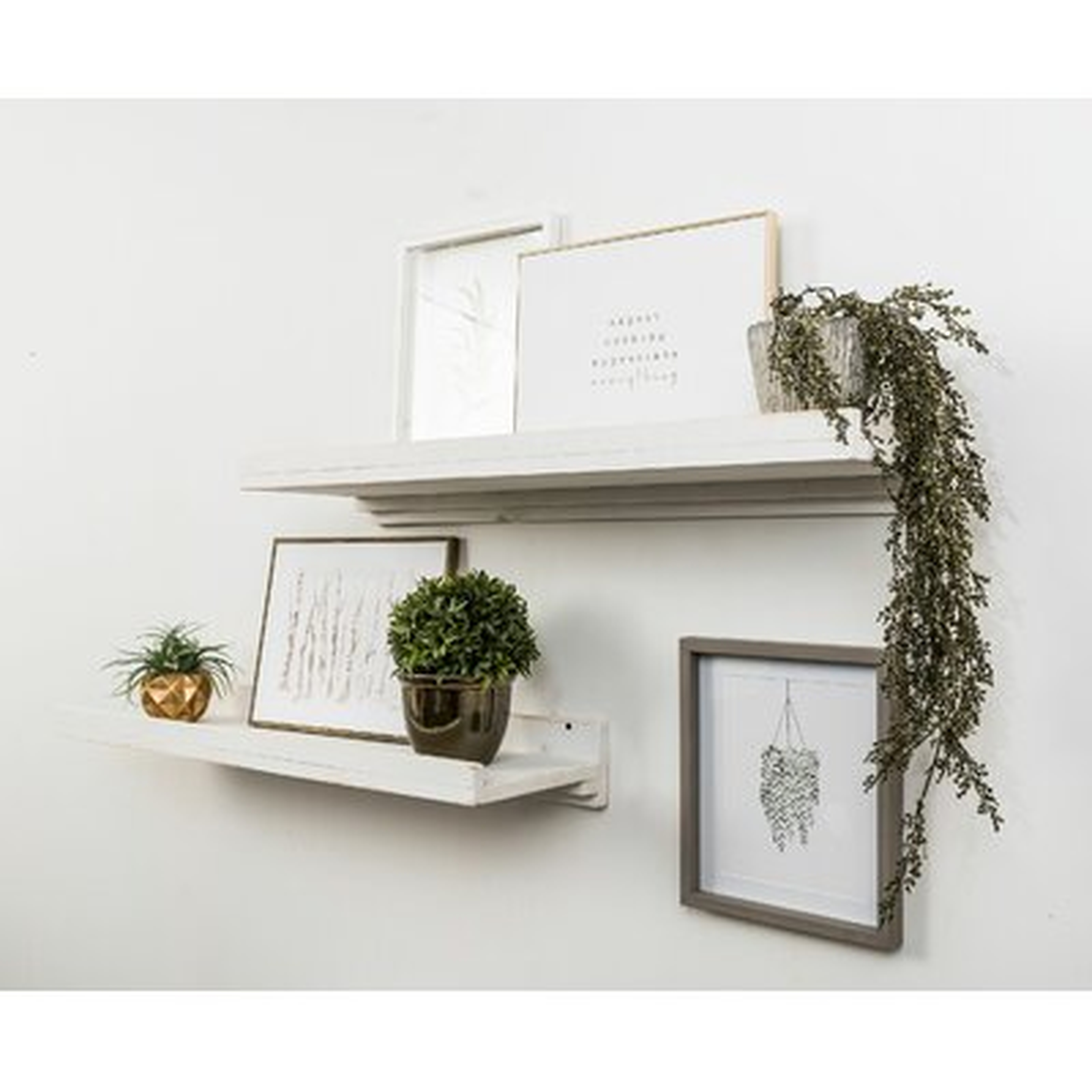 Fragoso 2 Piece Pine Solid Wood Floating Shelf - Wayfair