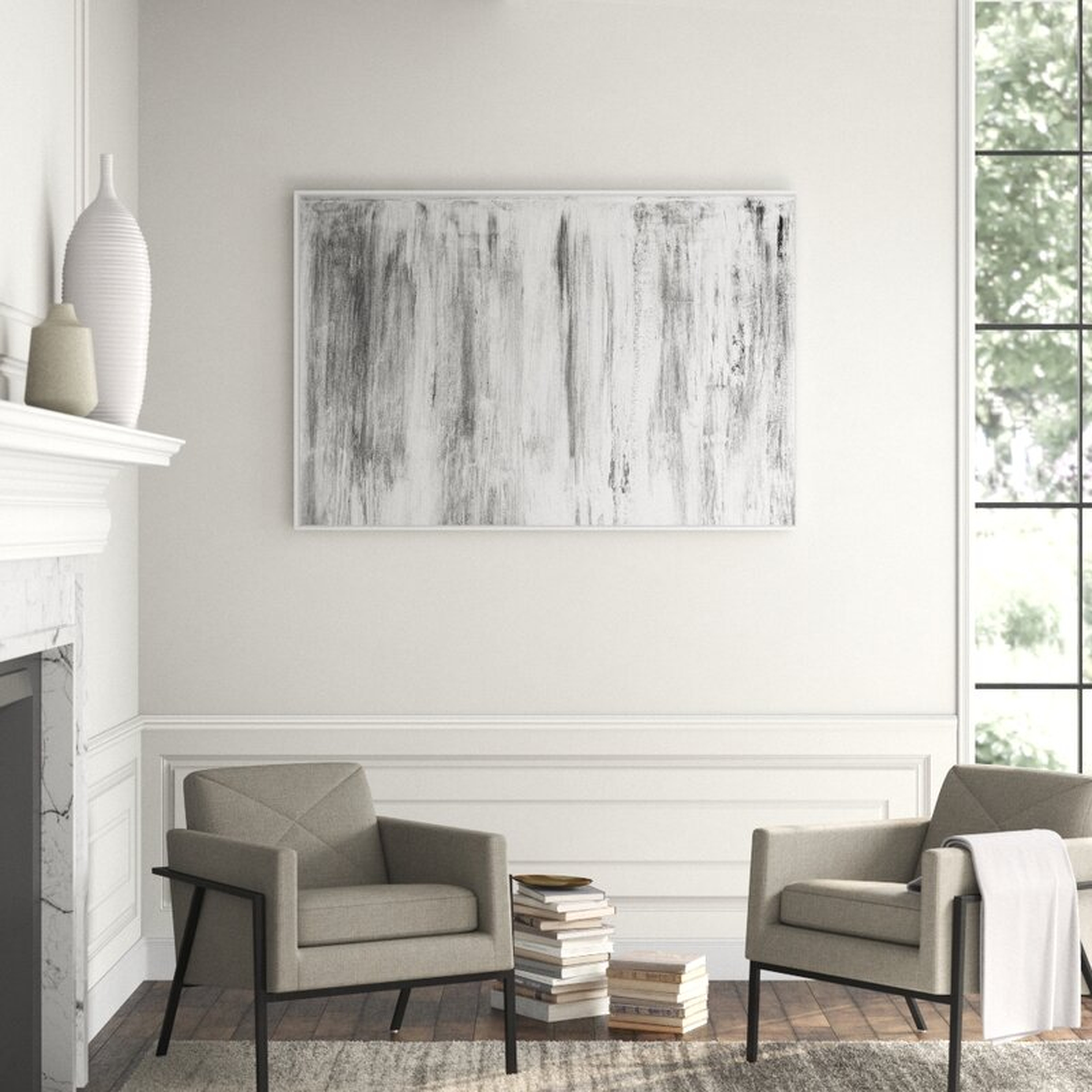 JBass Grand Gallery Collection Gray Mist - Graphic Art on Canvas - Perigold
