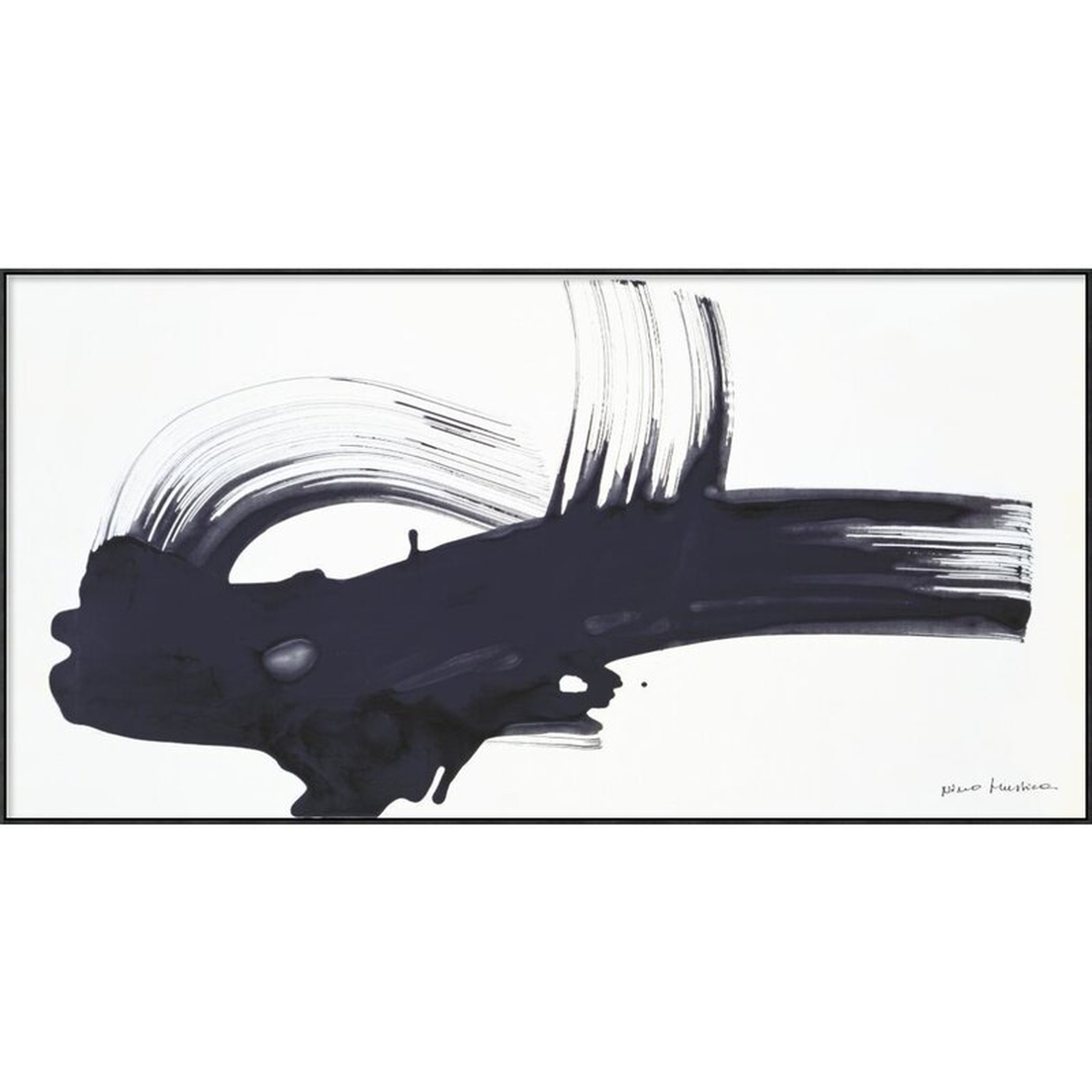 Global Gallery 1996 Venerdi 26 Luglio Painting Print on Wrapped Canvas Size: 37" H x 73" W x 1.5" D, Format: Black Framed Canvas - Perigold