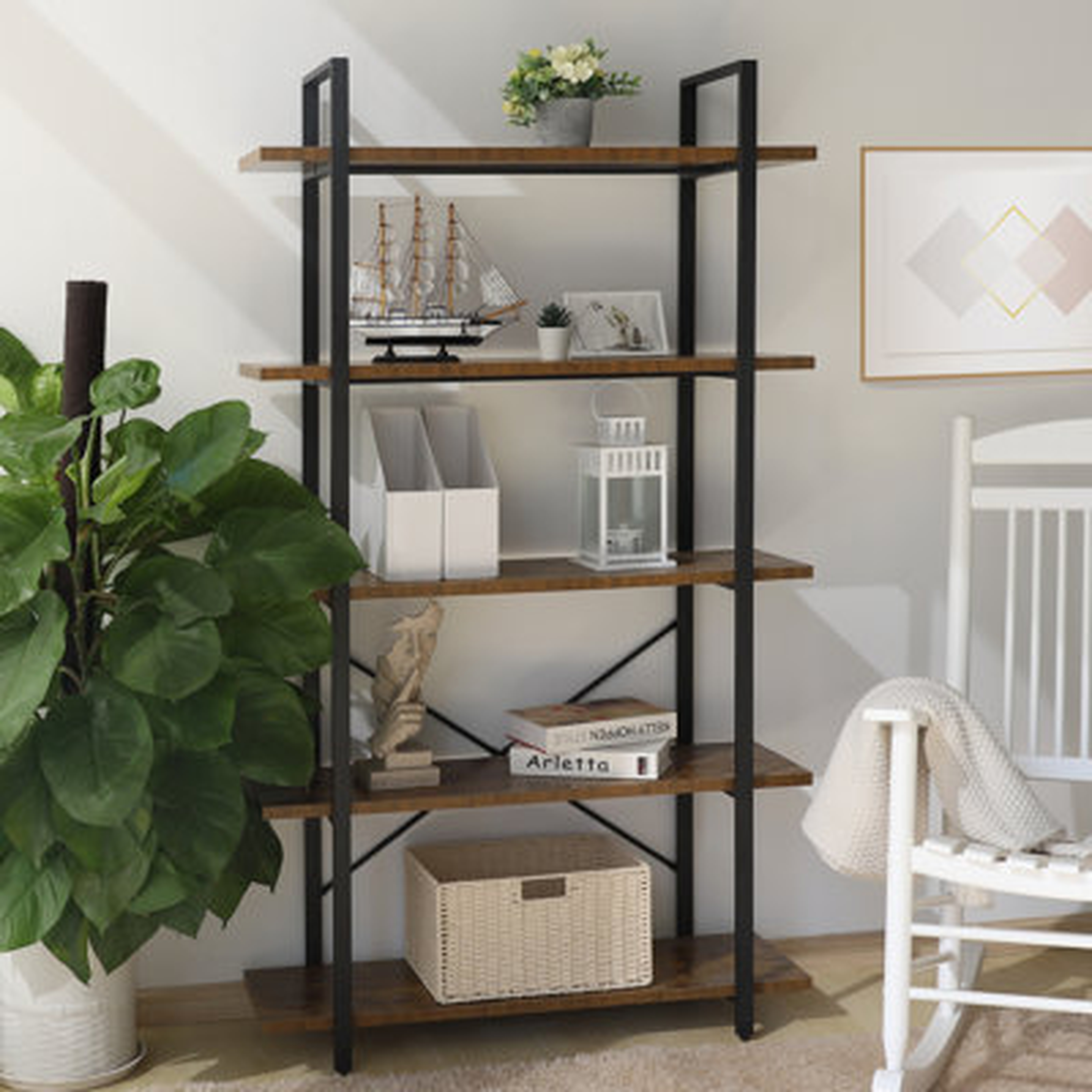 Carranza Steel Etagere Bookcase - Wayfair