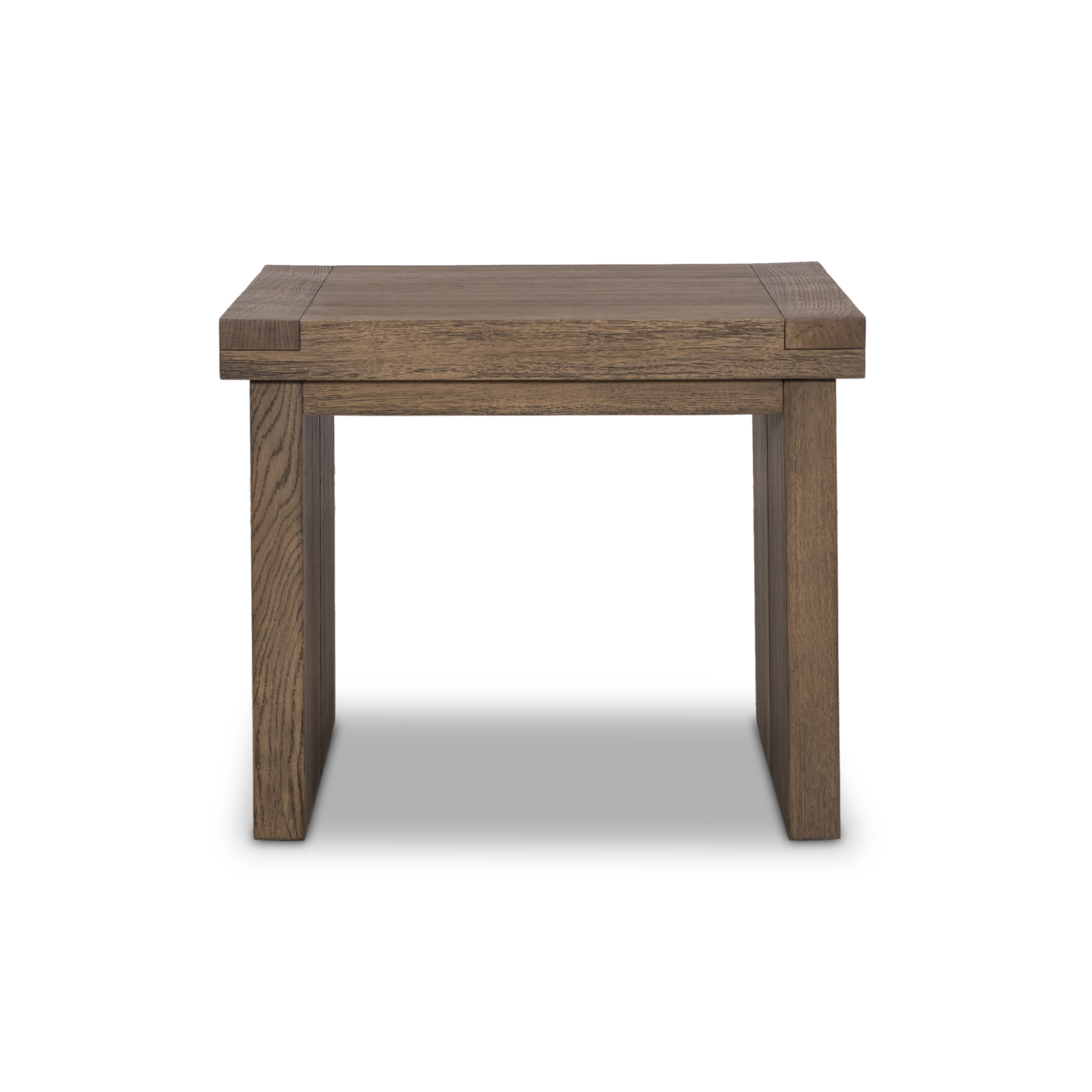 Warby End Table-Worn Oak Veneer - Four Hands