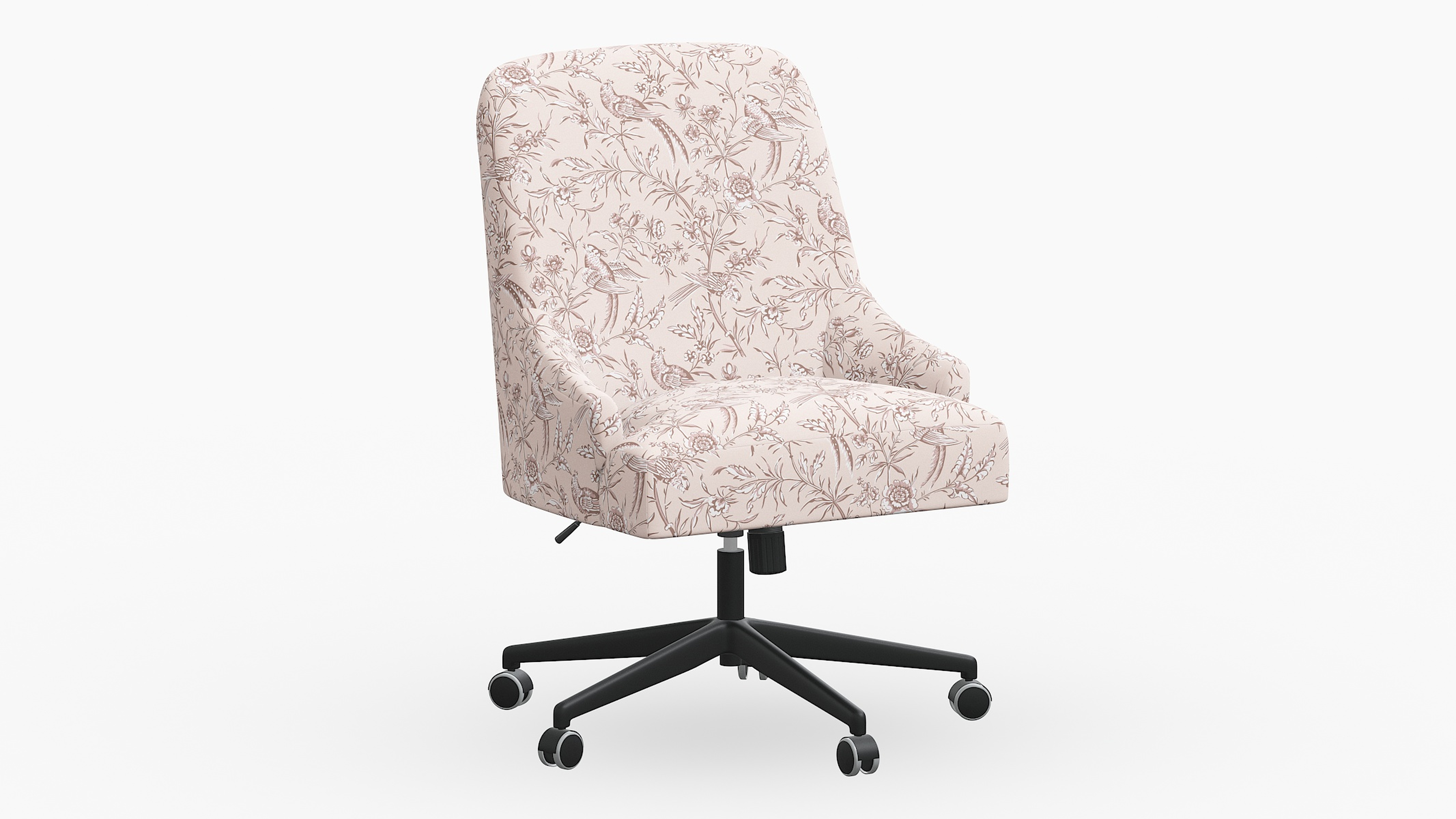 Traditional Task Chair, Blush Aviary - The Inside