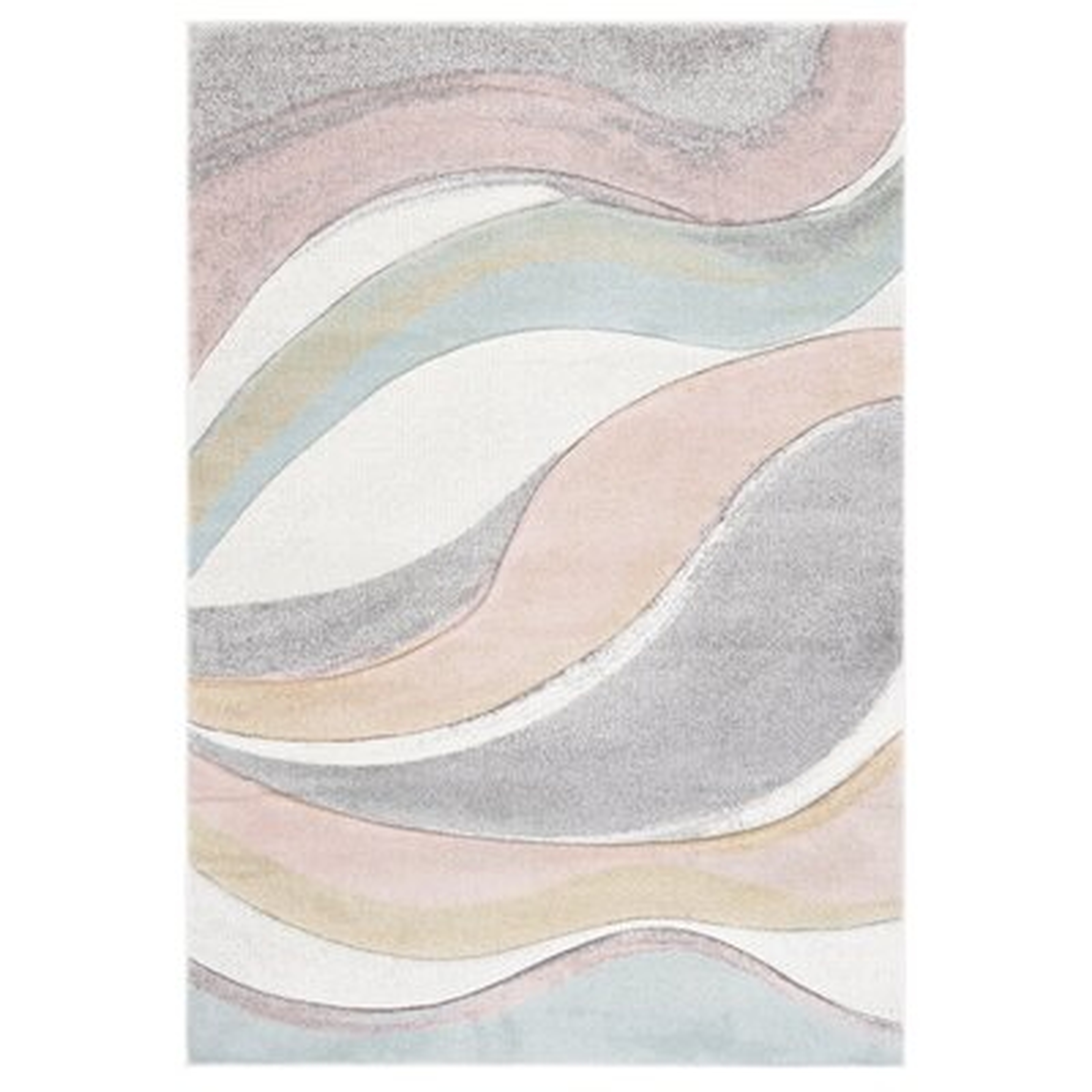 Anne 766 Area Rug In Grey / Pink - Wayfair