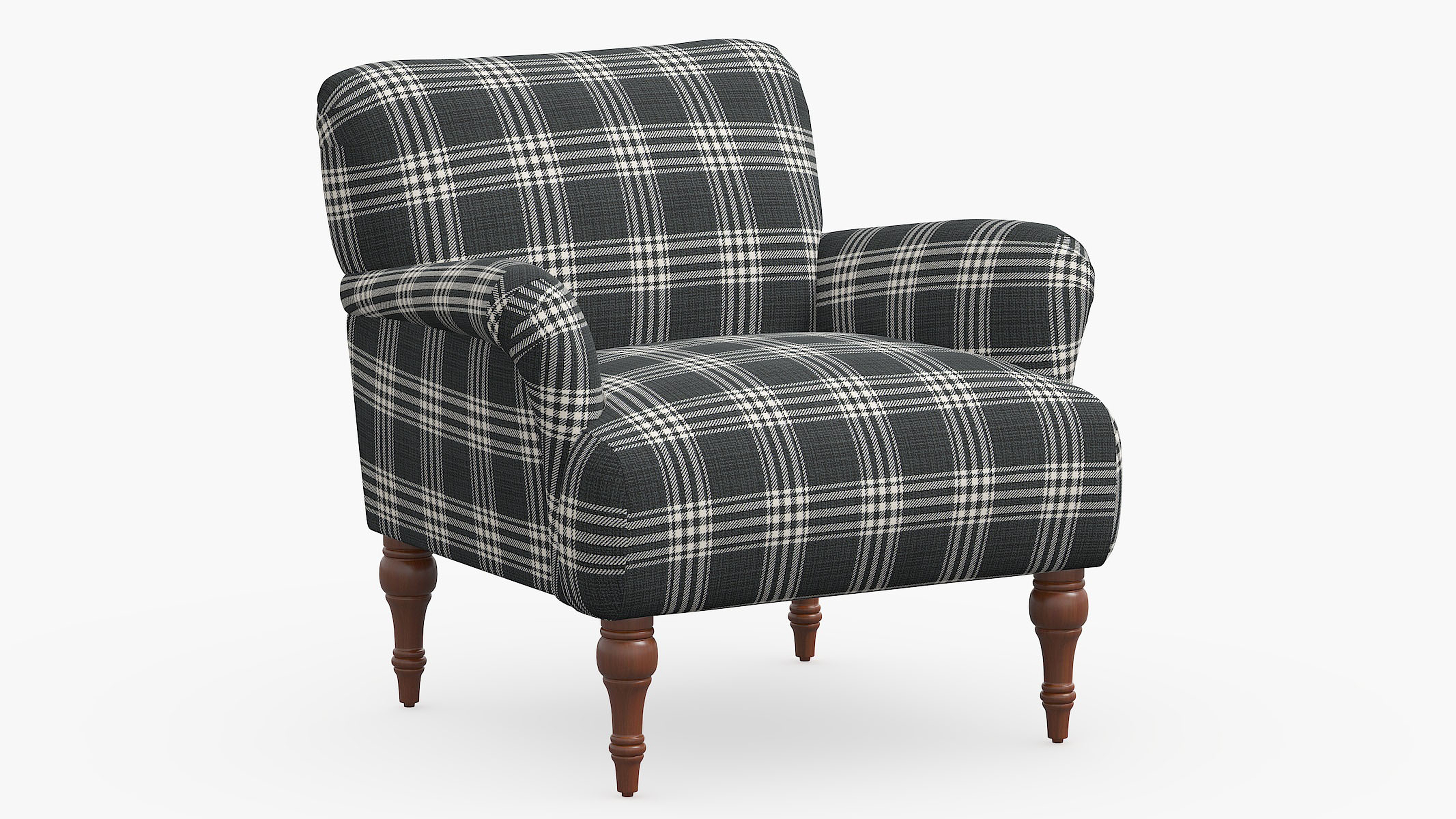 Traditional Accent Chair, Barnegat Plaid - The Inside