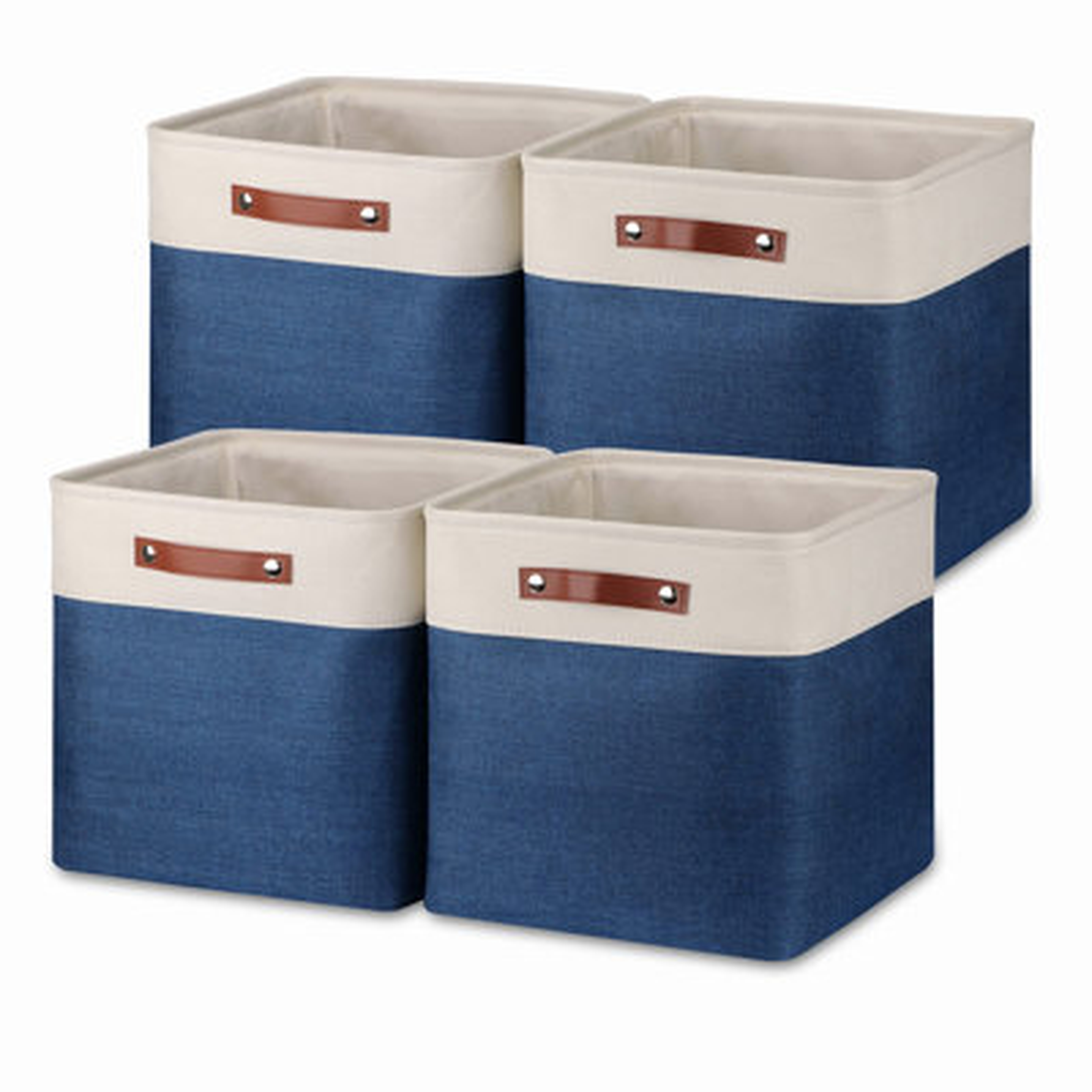 Fabric Storage Baskets Set Of 4 Cloth Baskets For Shelf, Large Basket Gift Empty Toy Baskets For Kids, Dog Toy Baskets Storage Bins Cube Basket For Storage - Wayfair