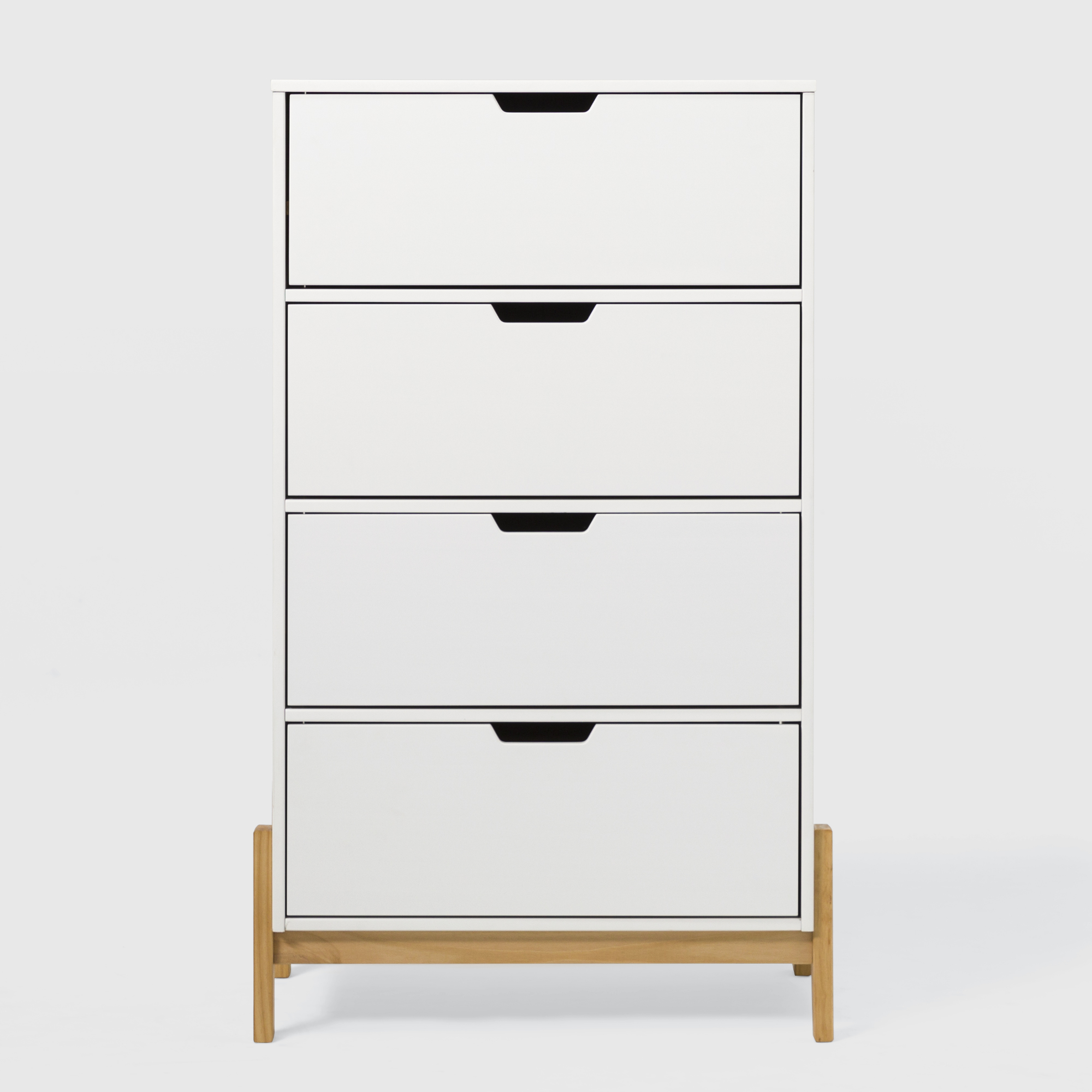 4 Drawer Scandi-Minimalist Chest - White - Walker Edison