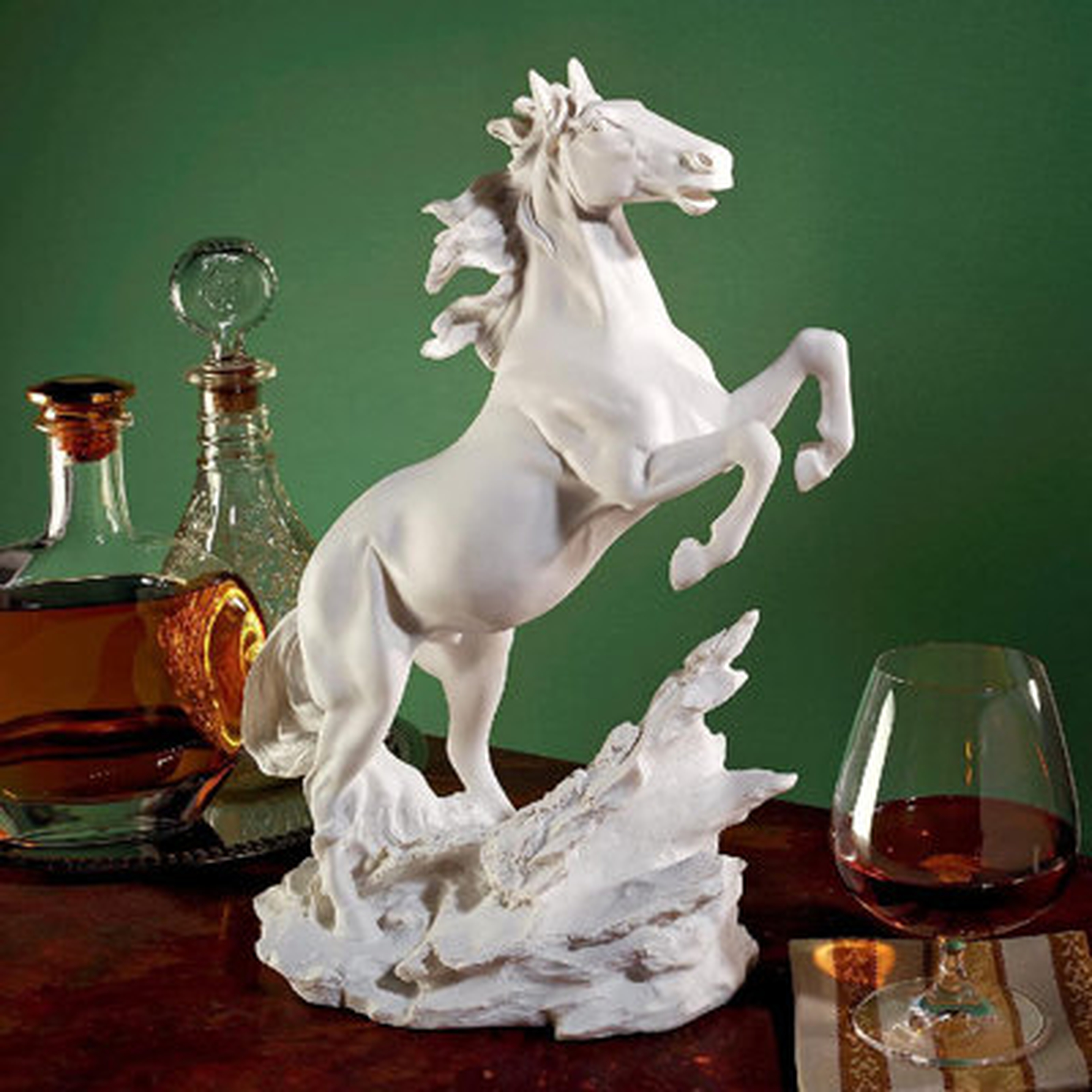 Ayeh Untamed Beauty Bonded Marble Horse Statue - Wayfair