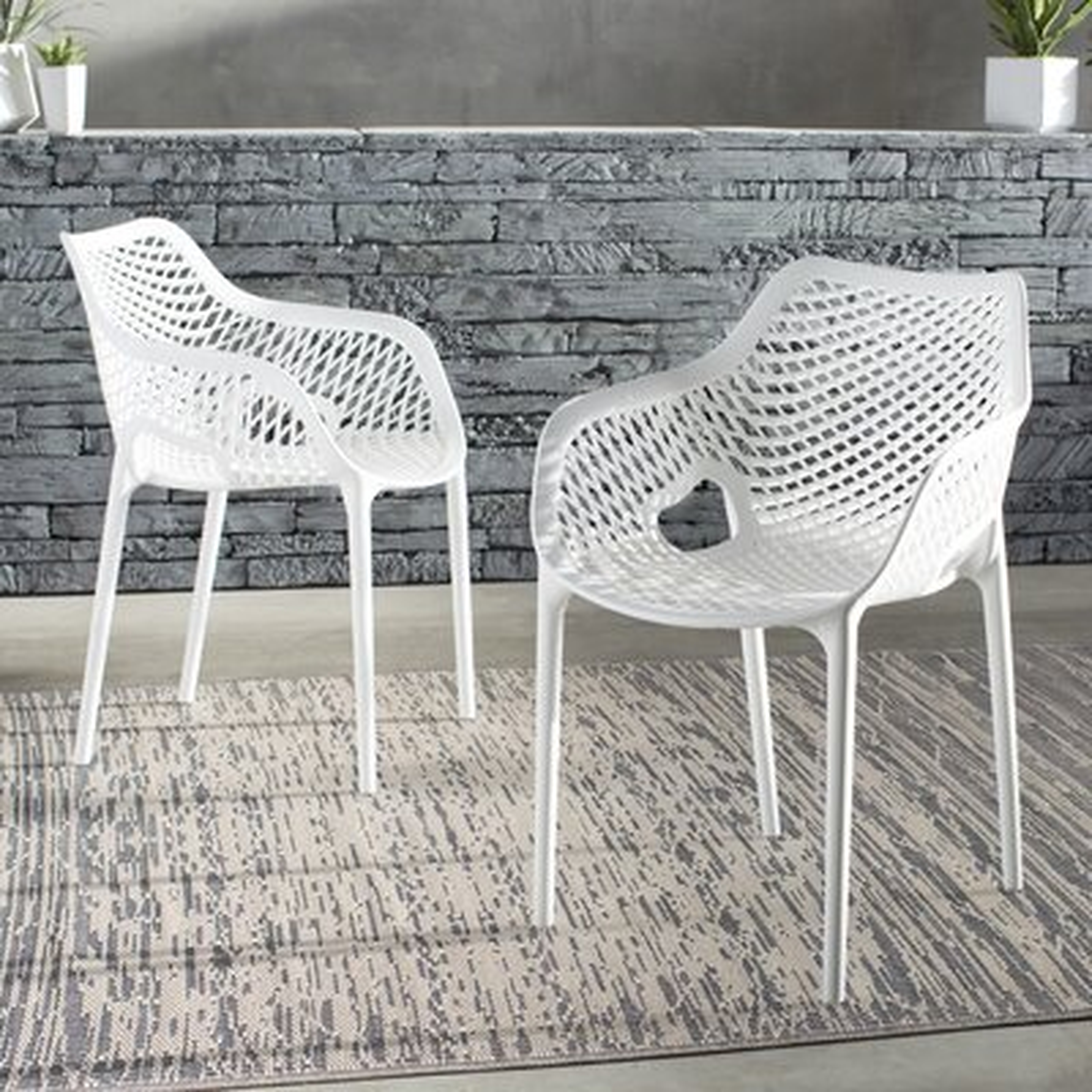Ravensdale Stacking Patio Dining Chair (Set of 2) - AllModern