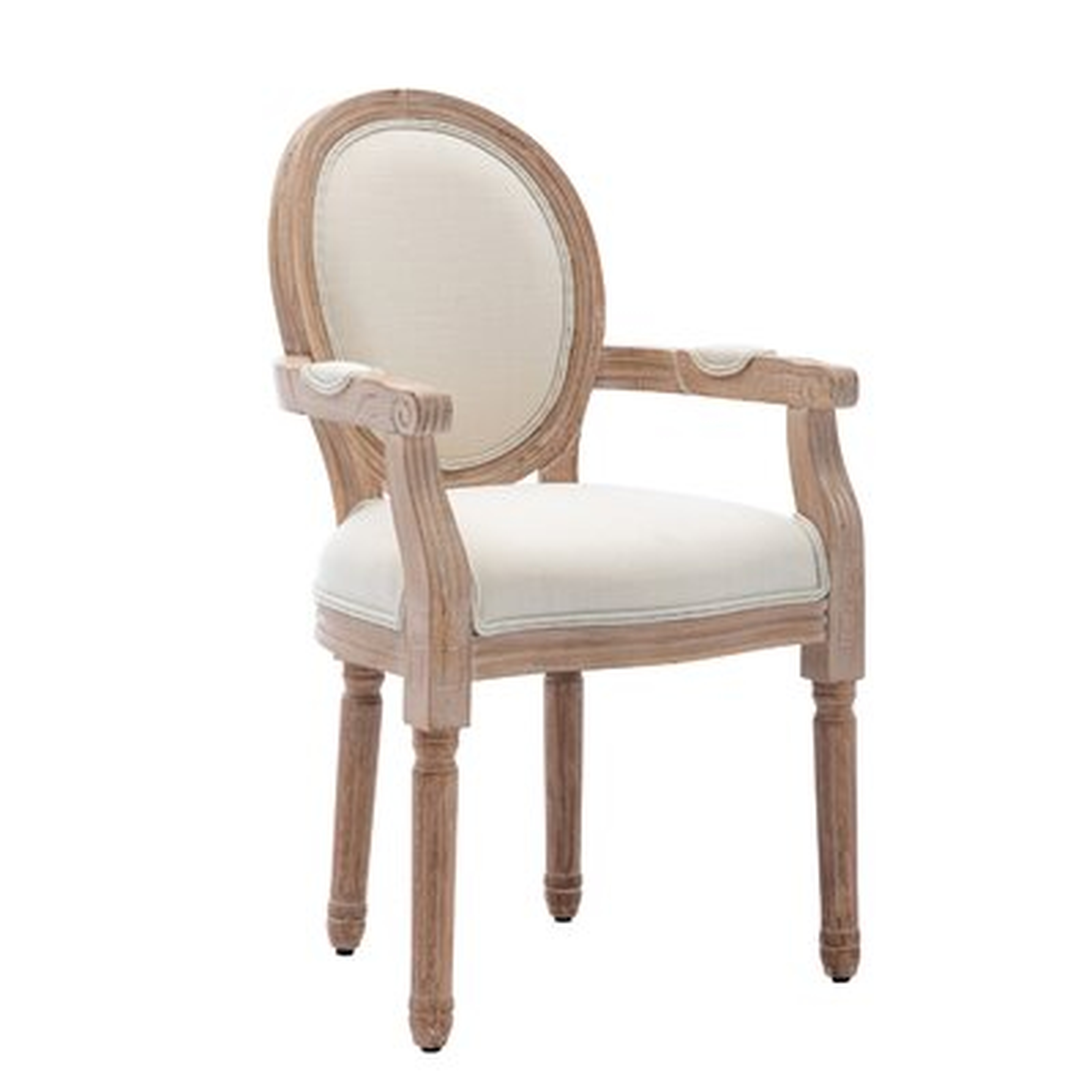 French Vintage Upholstered Fabric Dining Armchair - Wayfair