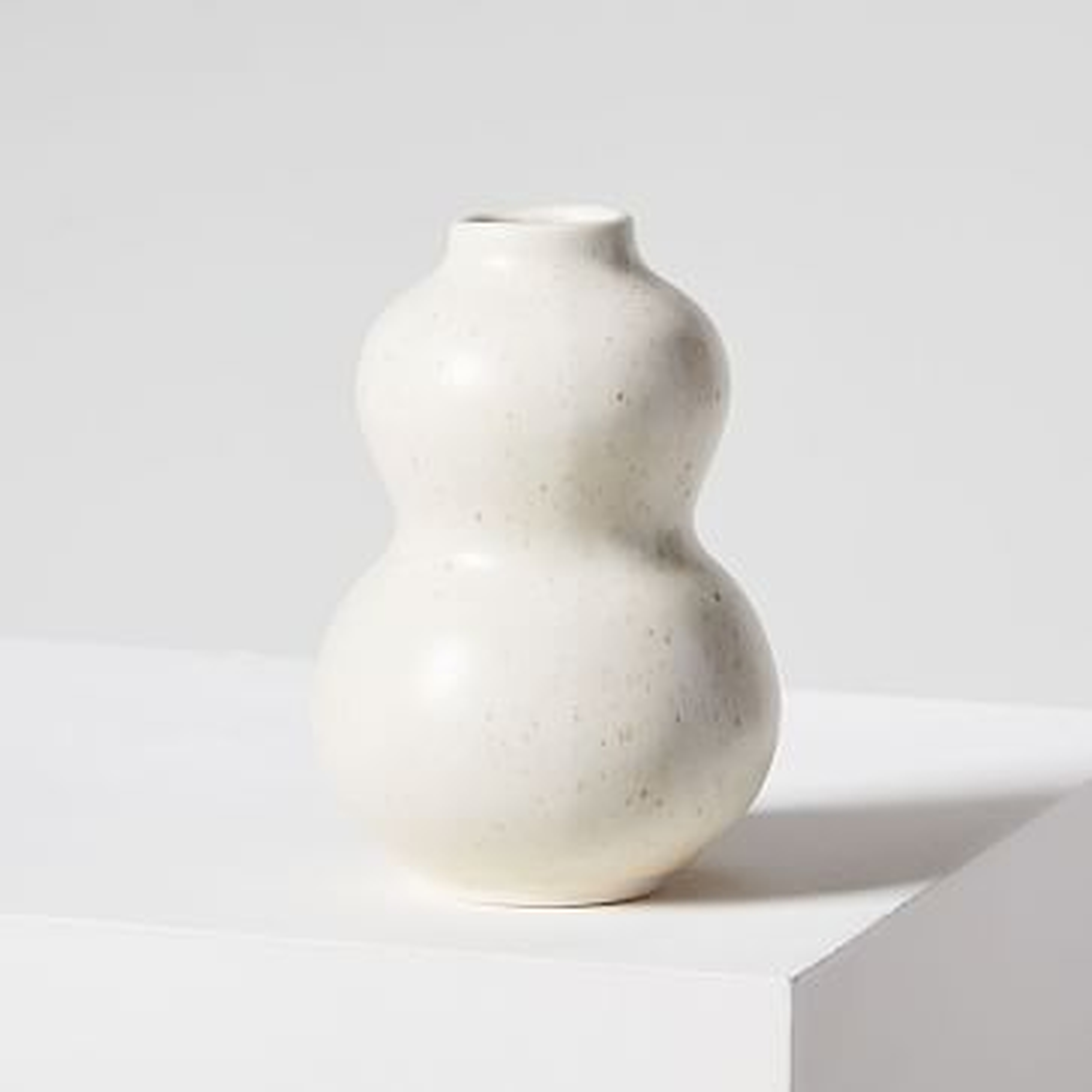 Paper + Clay Lotta Vase, Speckled Cream - West Elm