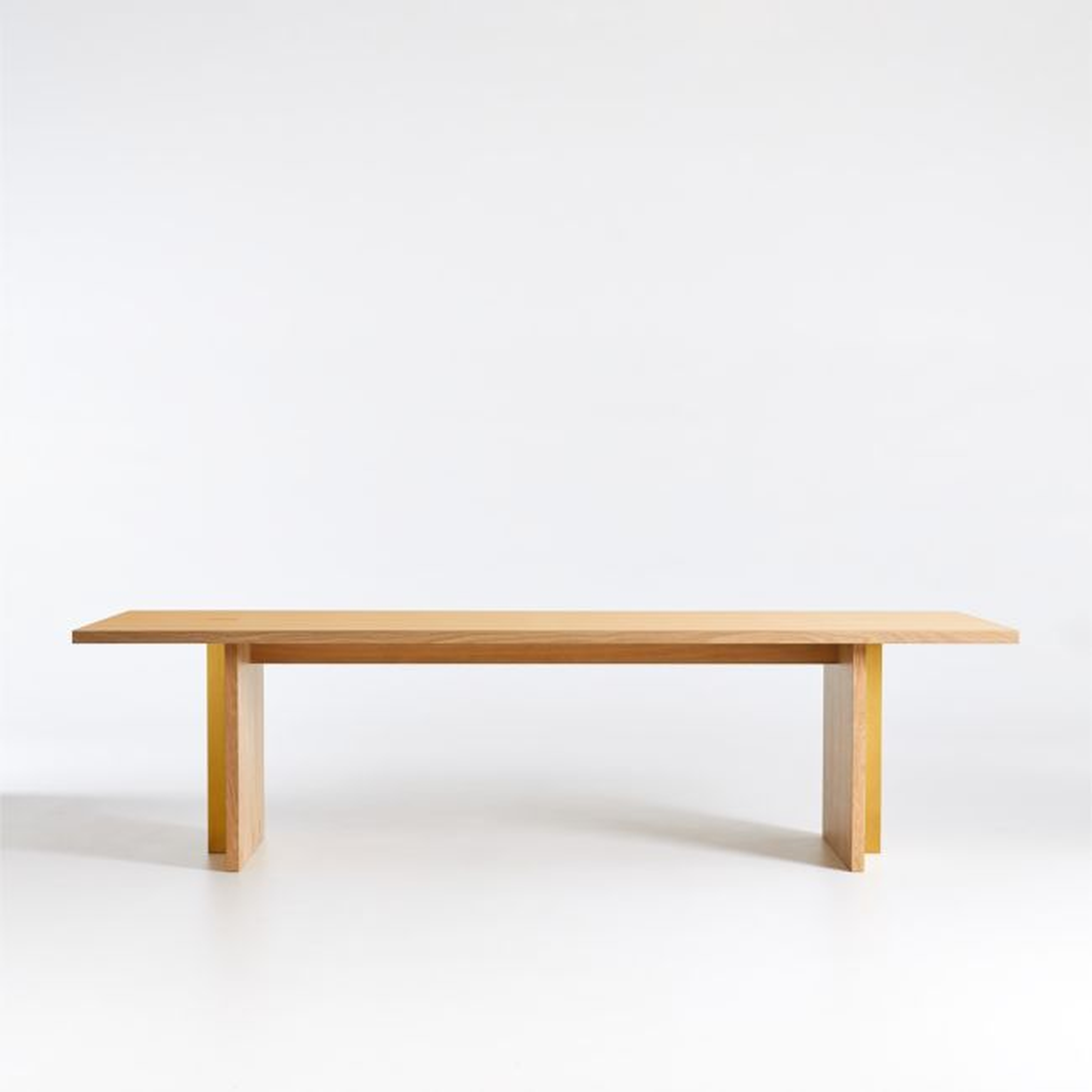 Paradox 109" Natural Oak Dining Table - Crate and Barrel