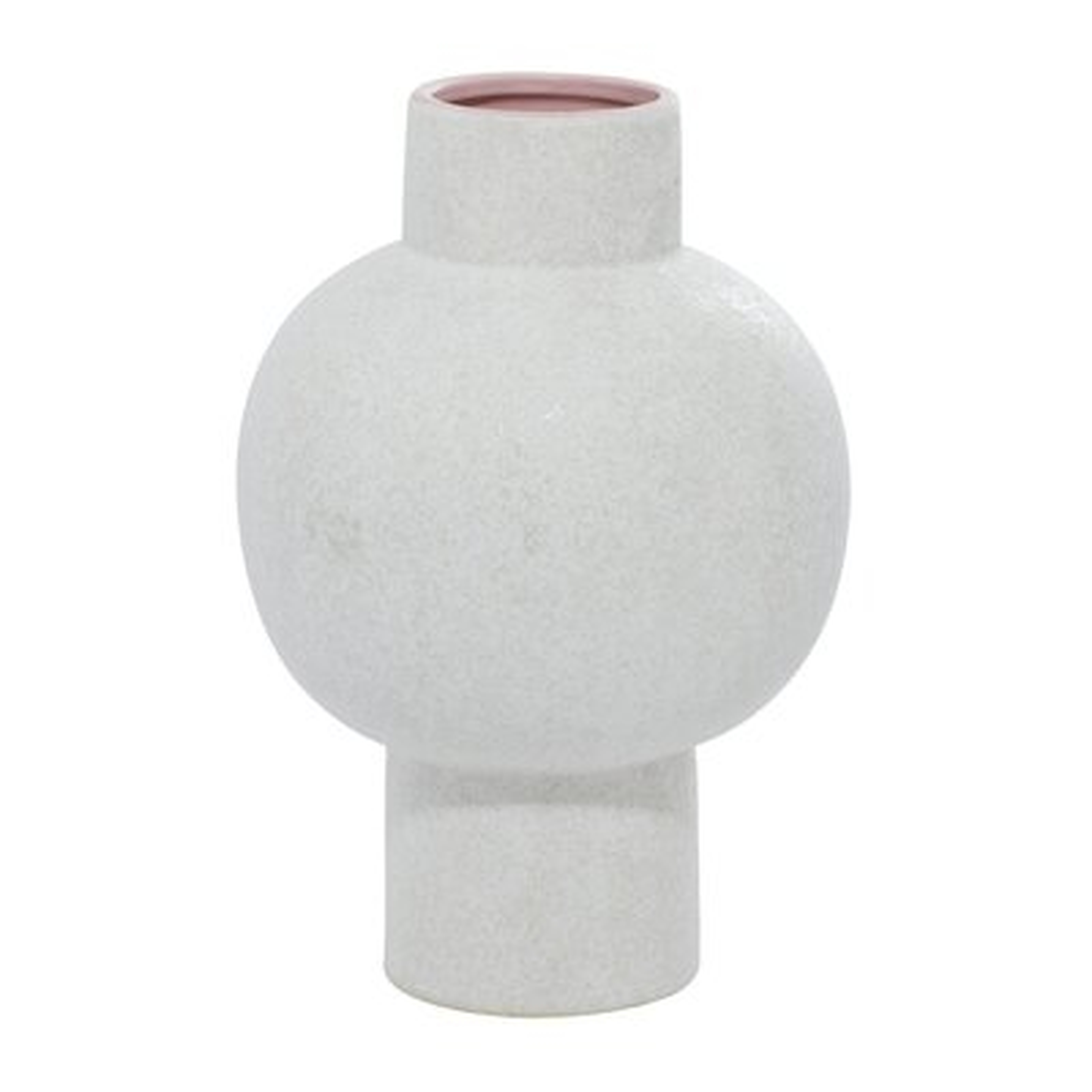 Umut White Ceramic Table Vase, Set of 2 - Wayfair