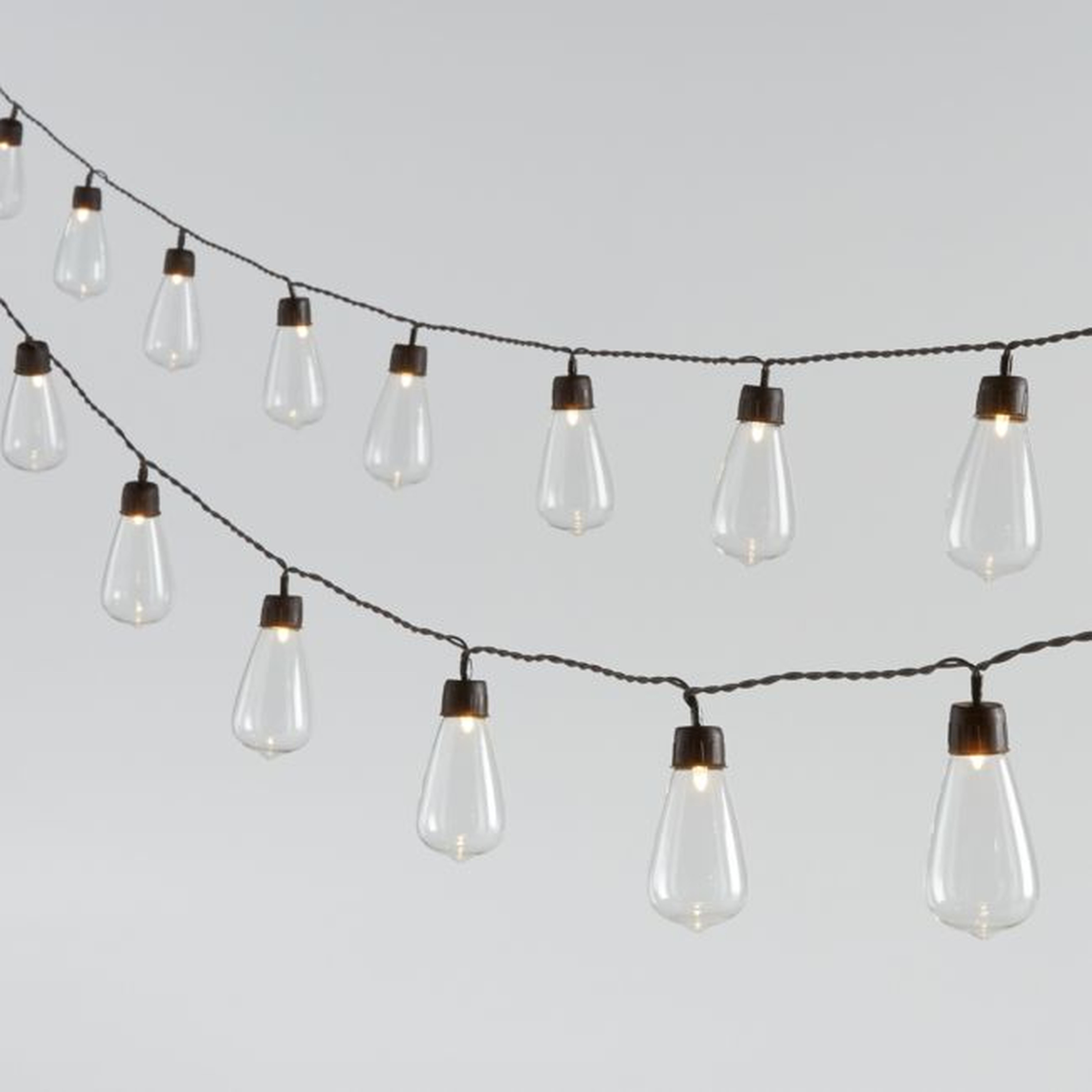 20-Count Solar Drop String Lights, Set of 2 - Crate and Barrel