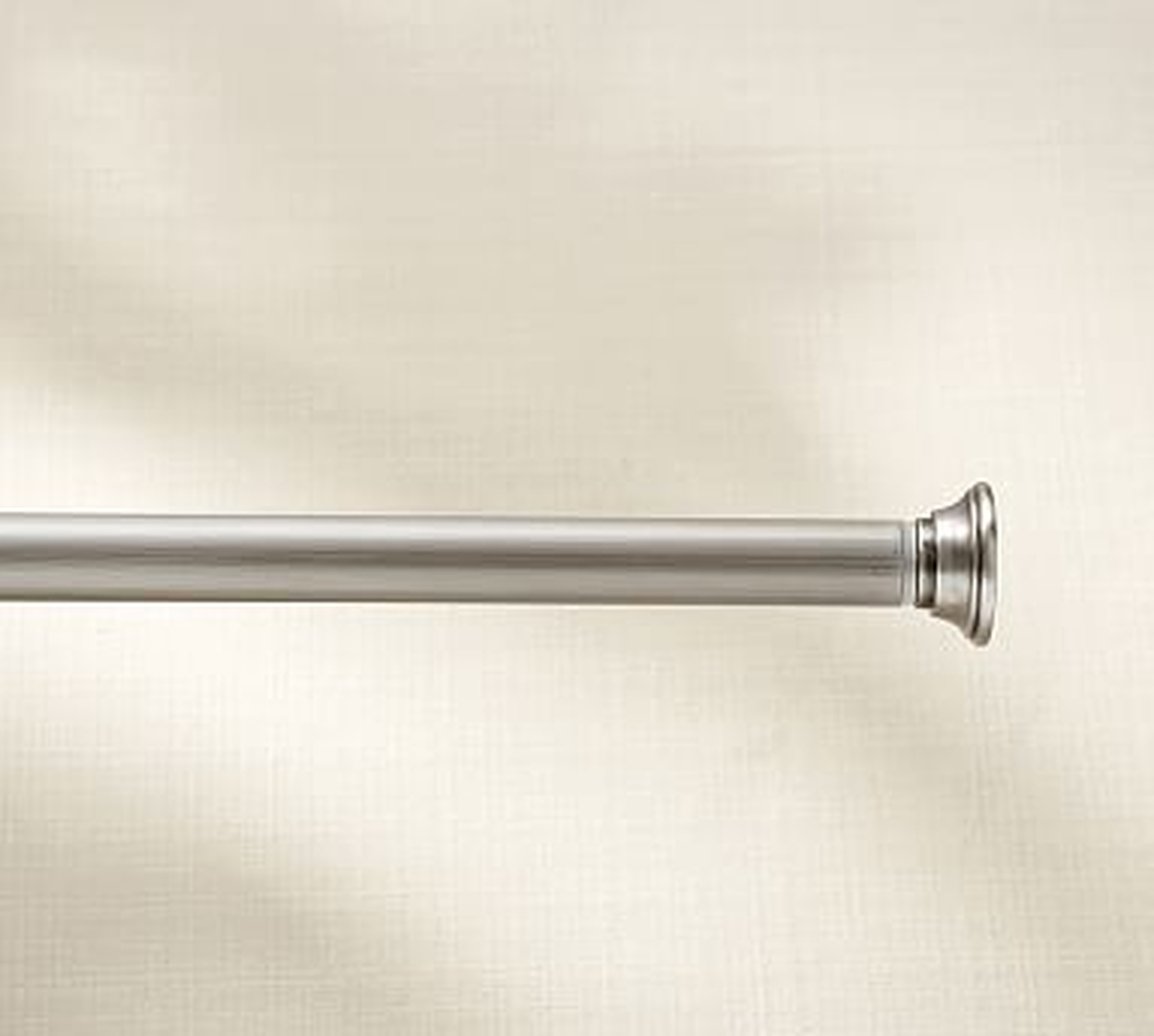 PB Essential Endcap Finial Curtain Rod, Large, Pewter Finish - Pottery Barn