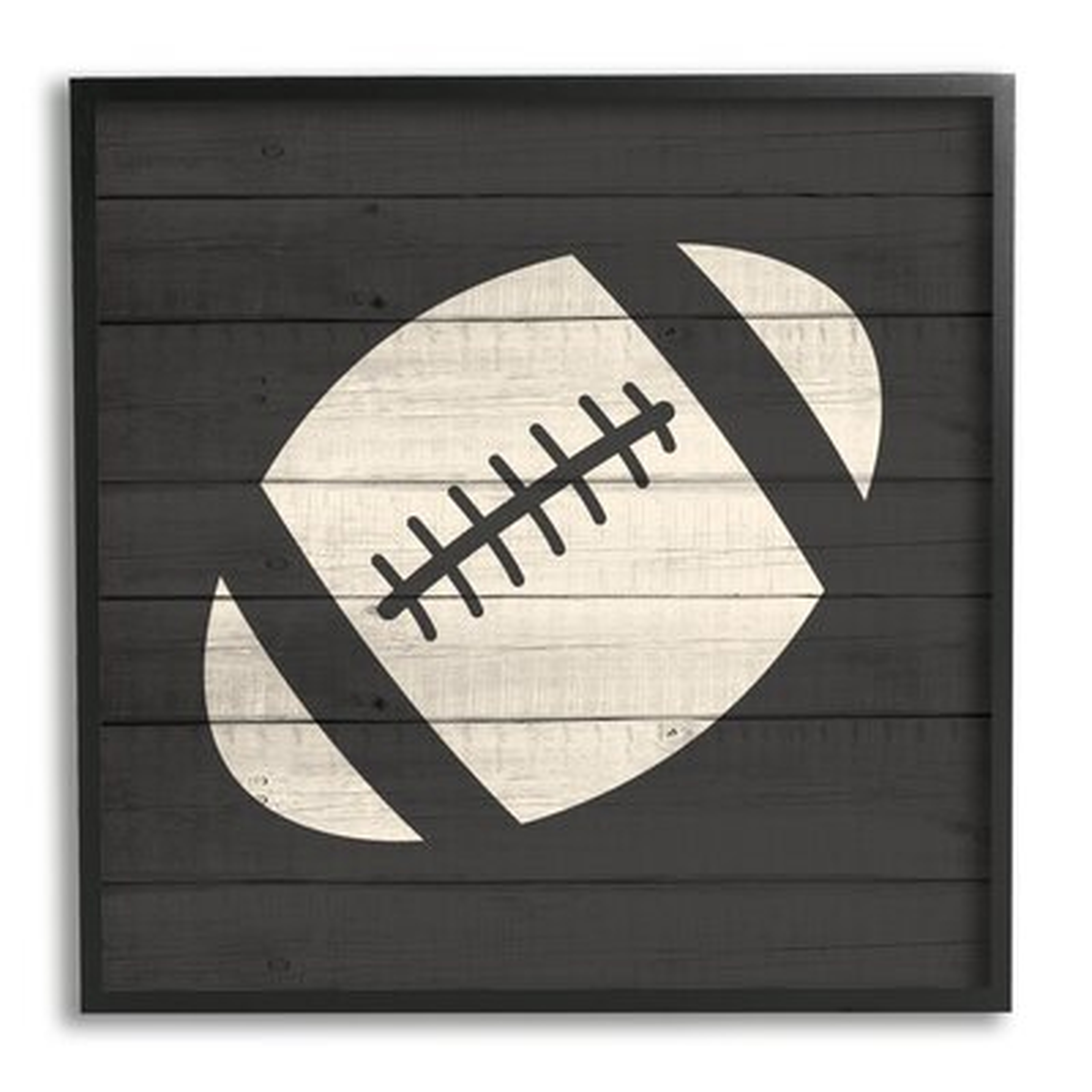 Football Shape Sports Planked Country Pattern Wall Plaque Art By Kim Allen - Wayfair