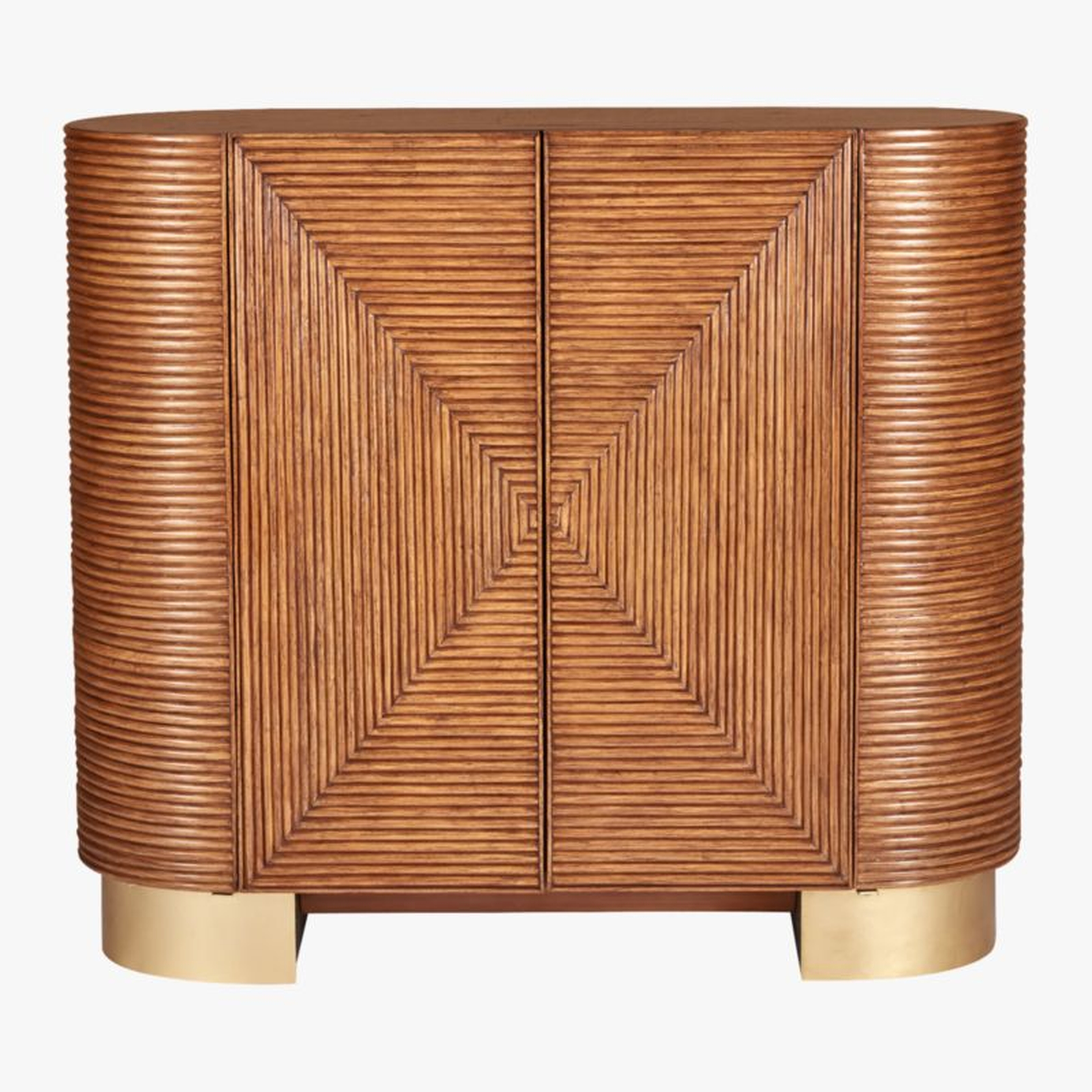 Avalon Rattan Bar Cabinet - CB2