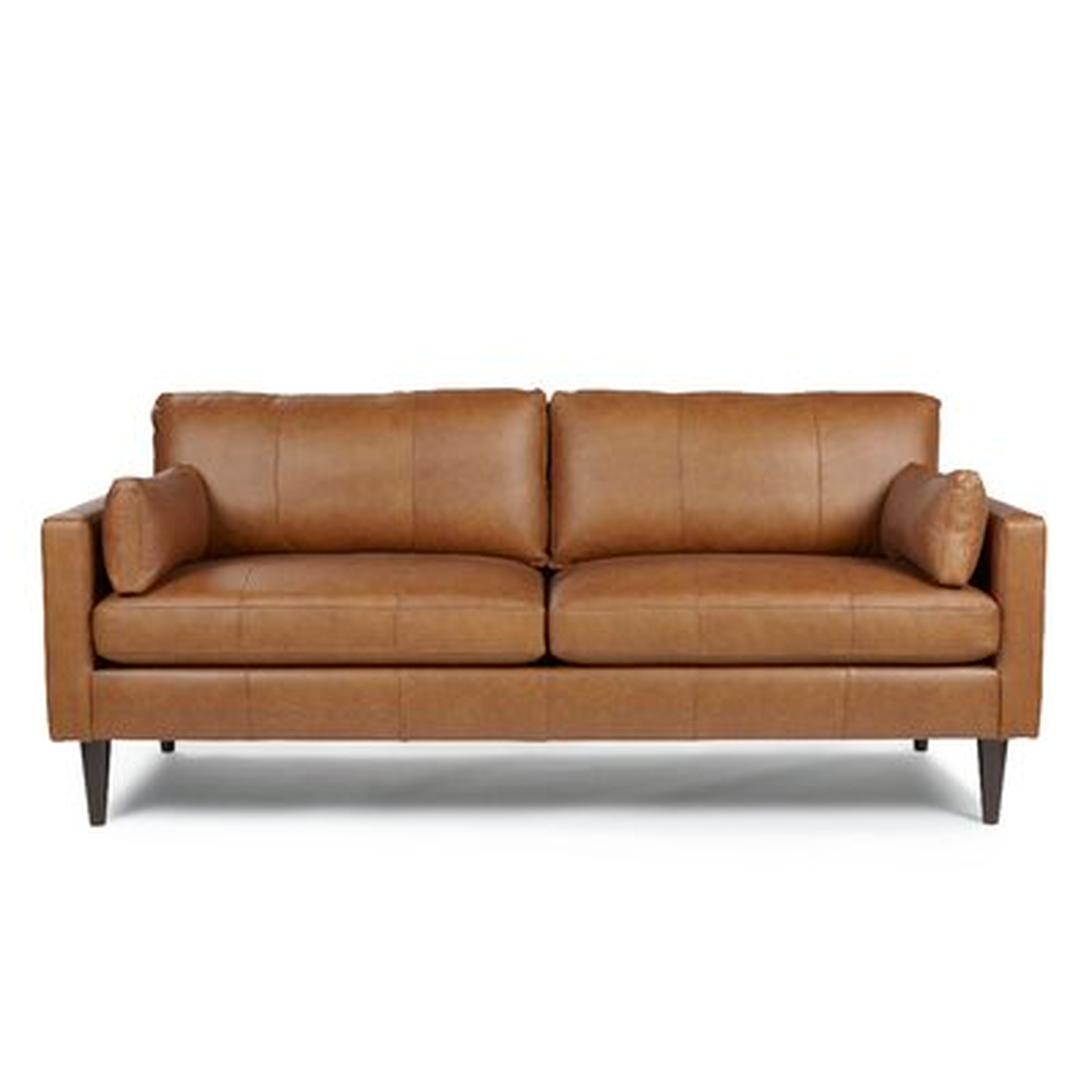 Cayenna Genuine Leather 81'' Square Arm Sofa - Wayfair