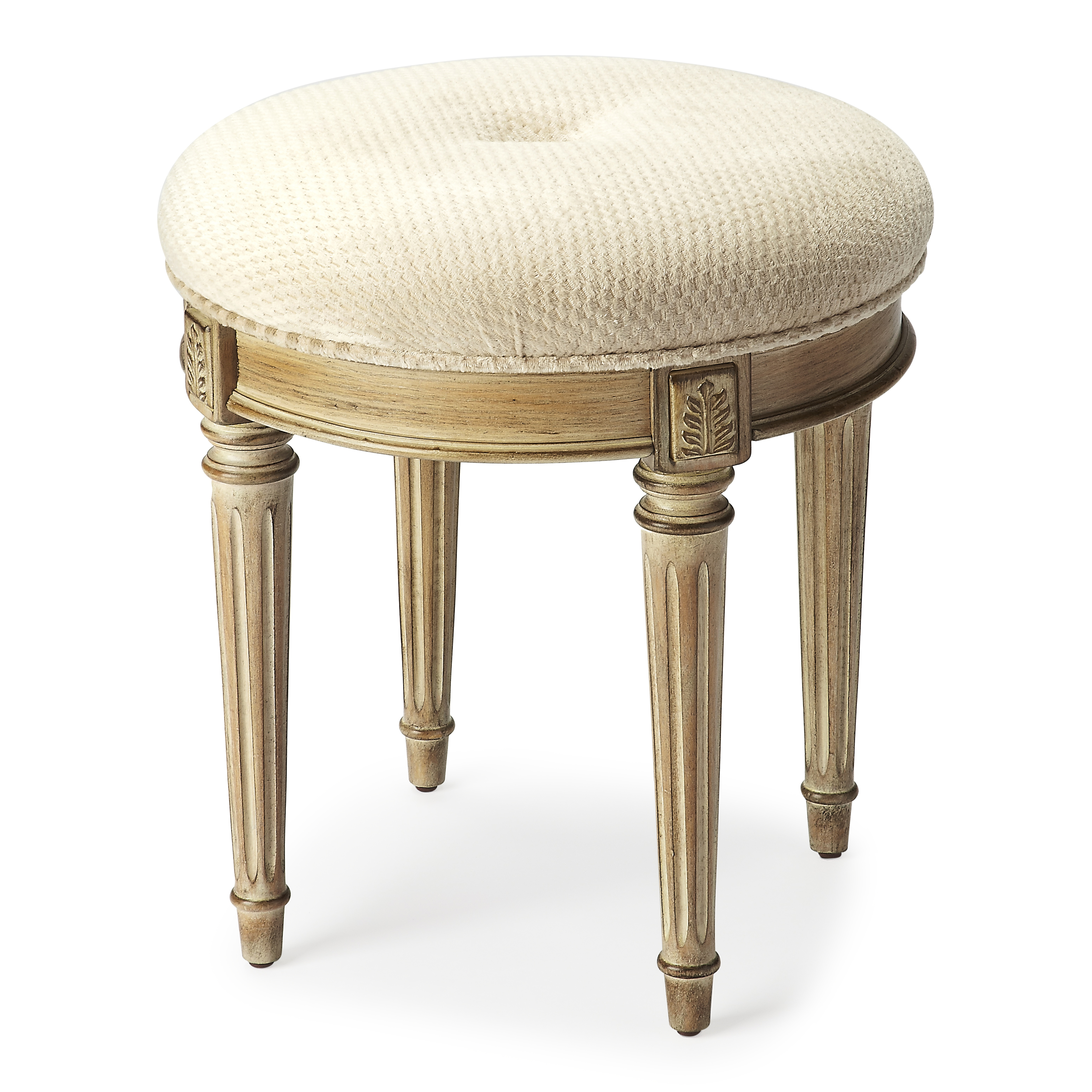 Bernadette DriftWood Vanity Stool - Butler Specialty Co.
