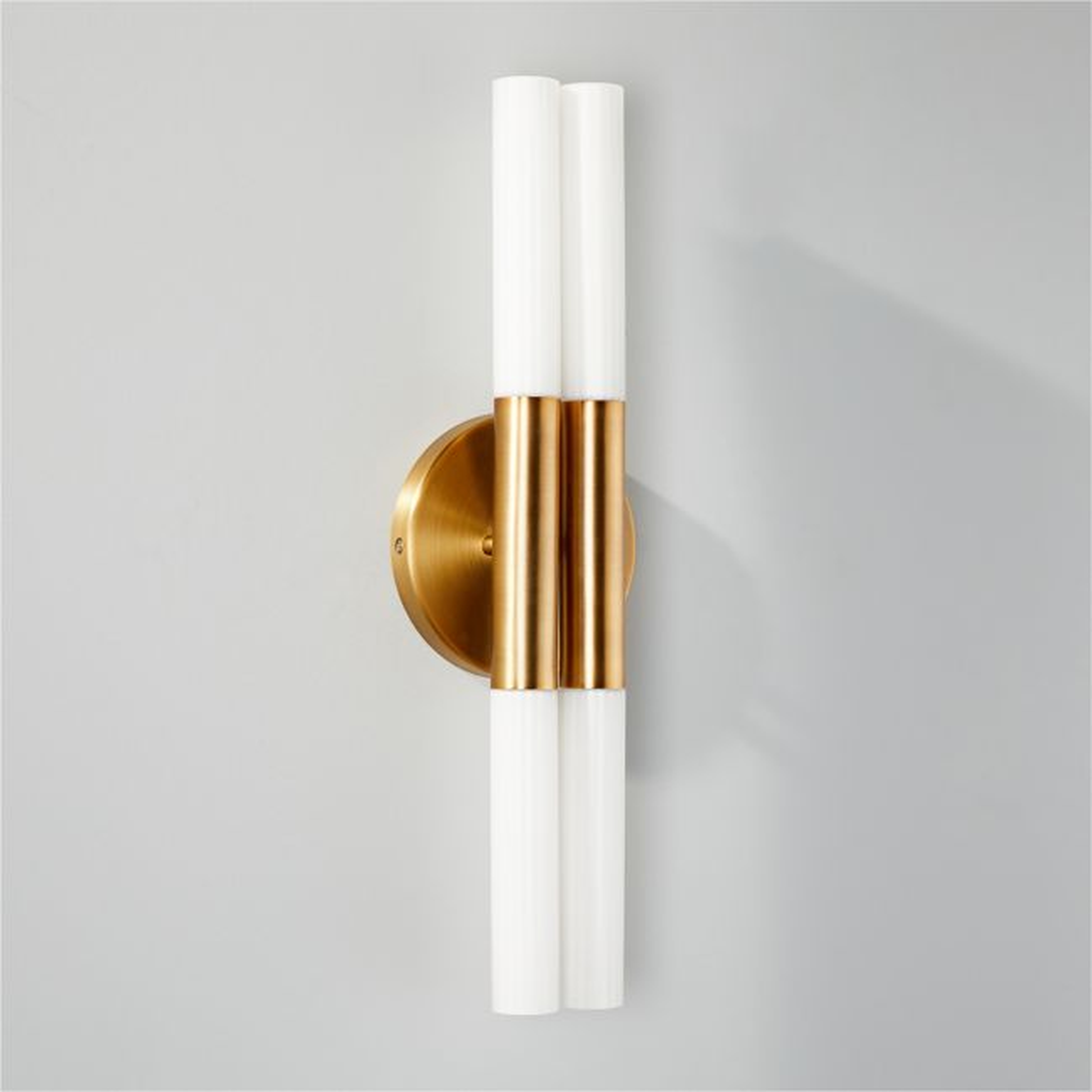 Bella Fluted Brass Wall Sconce RESTOCK Mid March 2021 - CB2