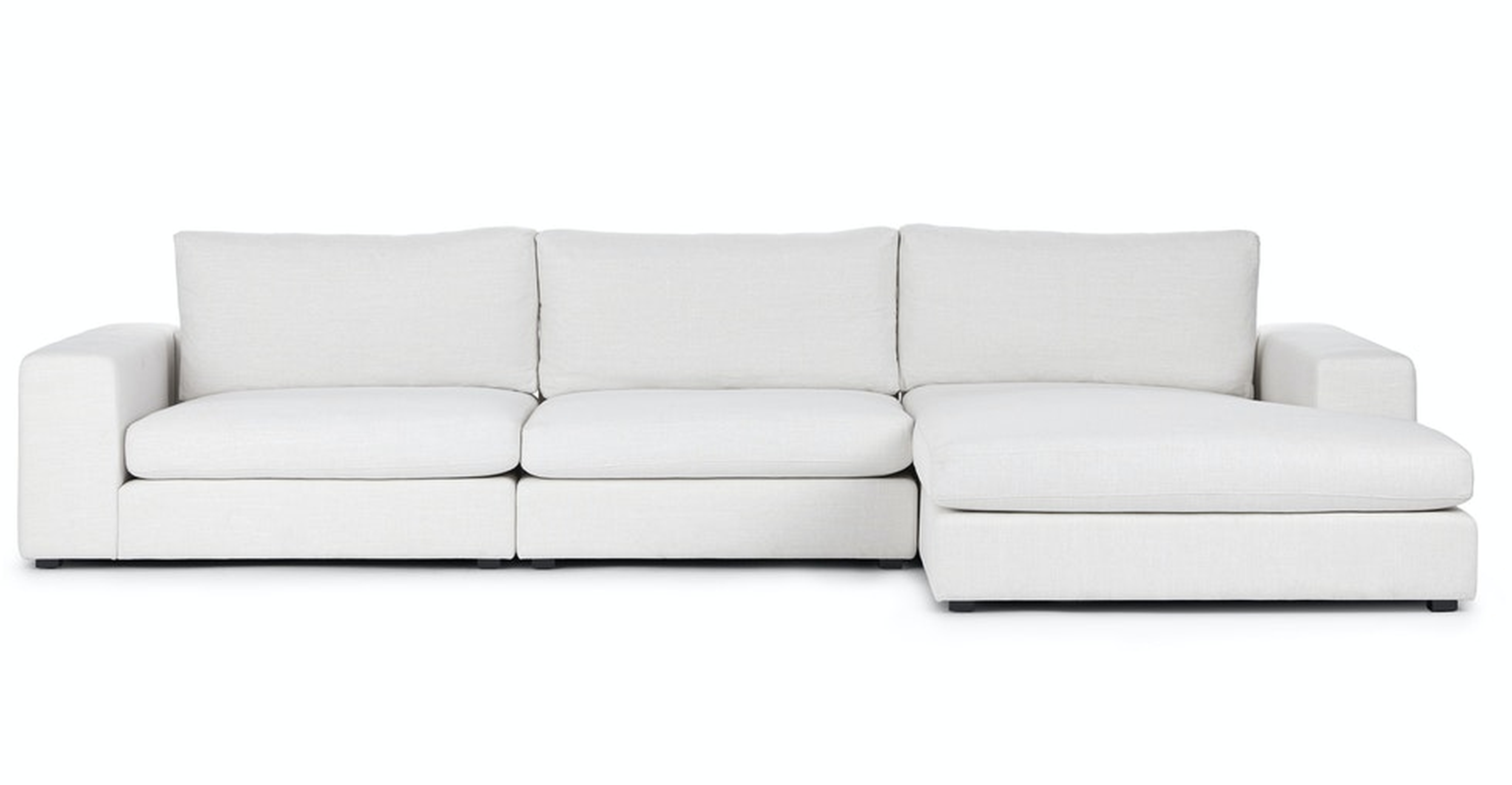 Beta Quartz White Right Chaise Sectional - Article