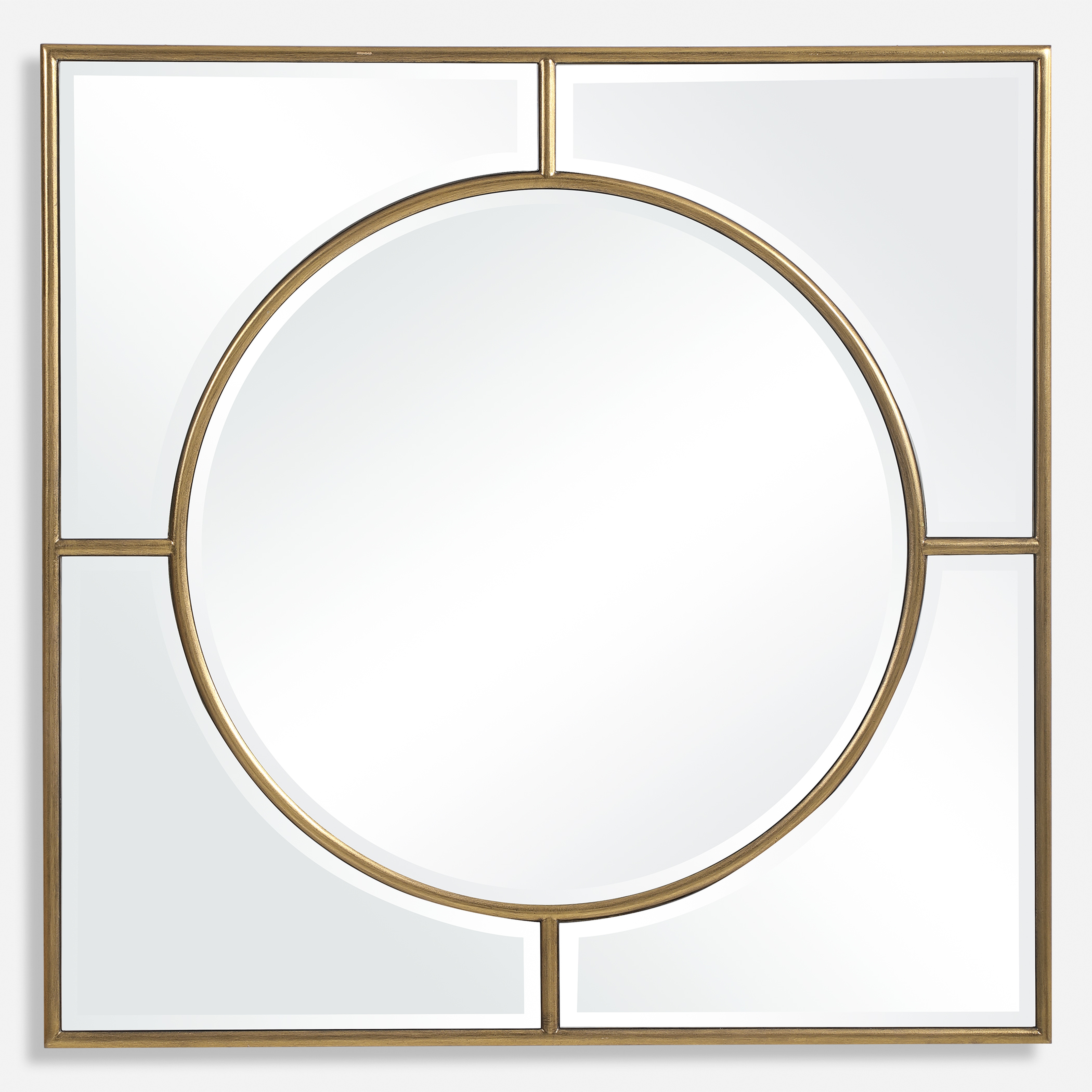 Stanford Gold Square Mirror - Uttermost