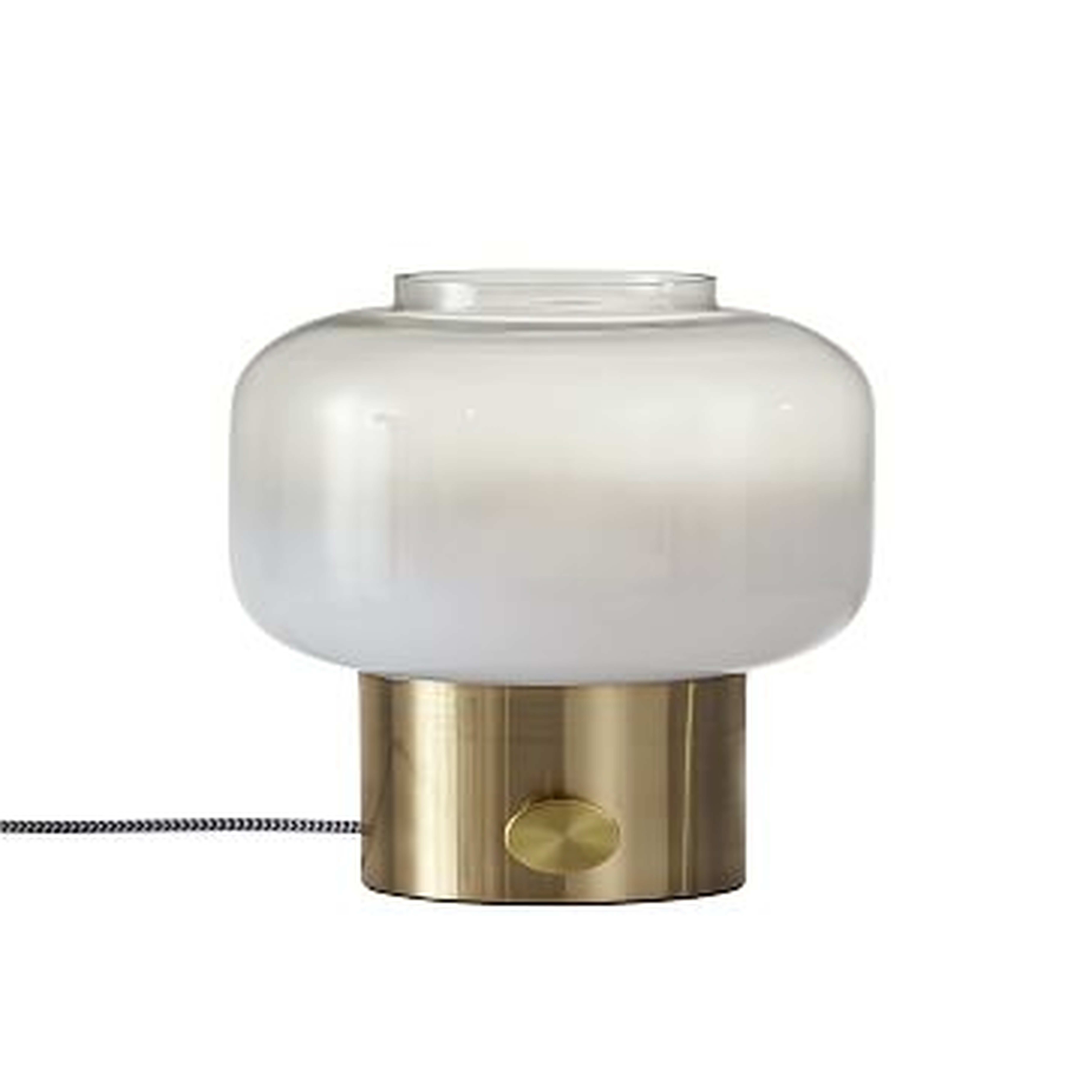 Glass Jar Table Lamp, Brass - West Elm