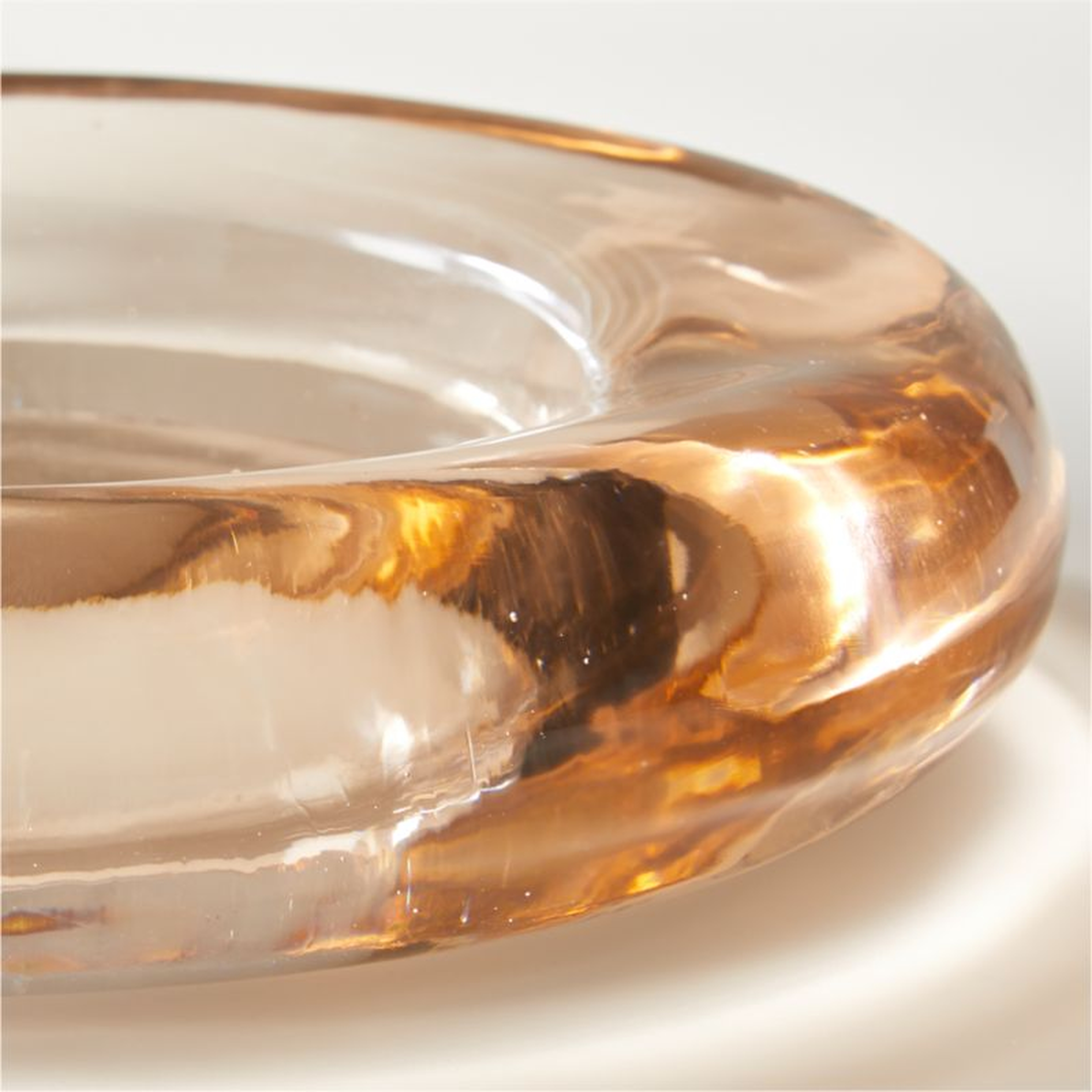 Bangle Dirty Rose Glass Decorative Bowl - CB2