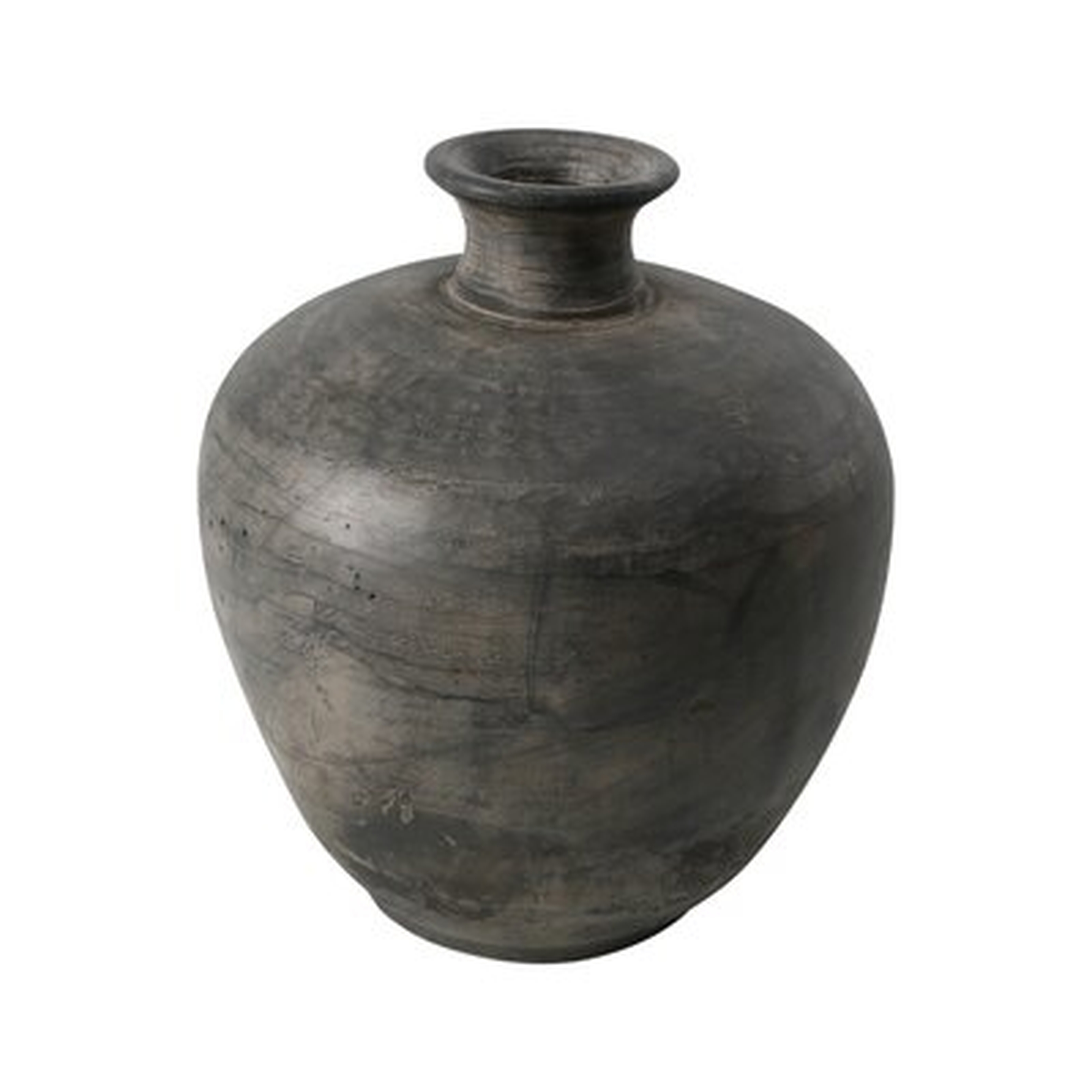 Dannebrog Indoor/Outdoor Earthenware Table Vase, Gray, 12" - Wayfair